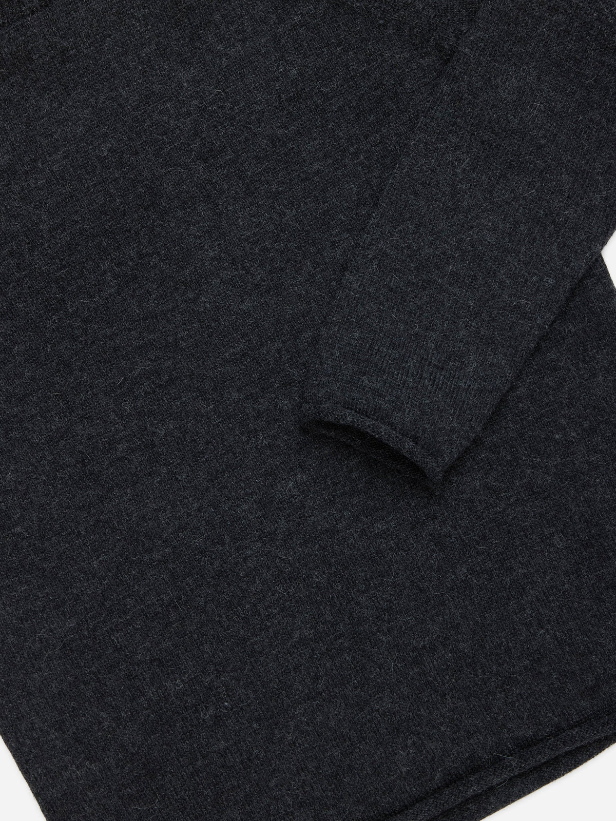 3sixteen Roll Neck Sweater - Charcoal Baby Alpaca