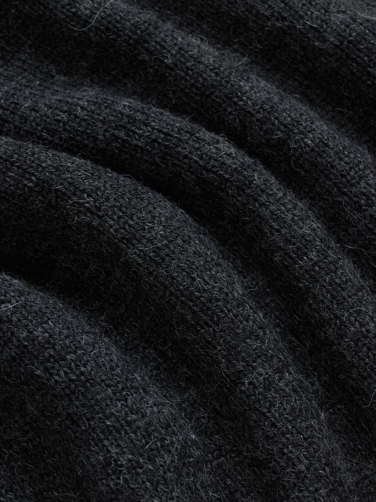 3sixteen Roll Neck Sweater - Charcoal Baby Alpaca