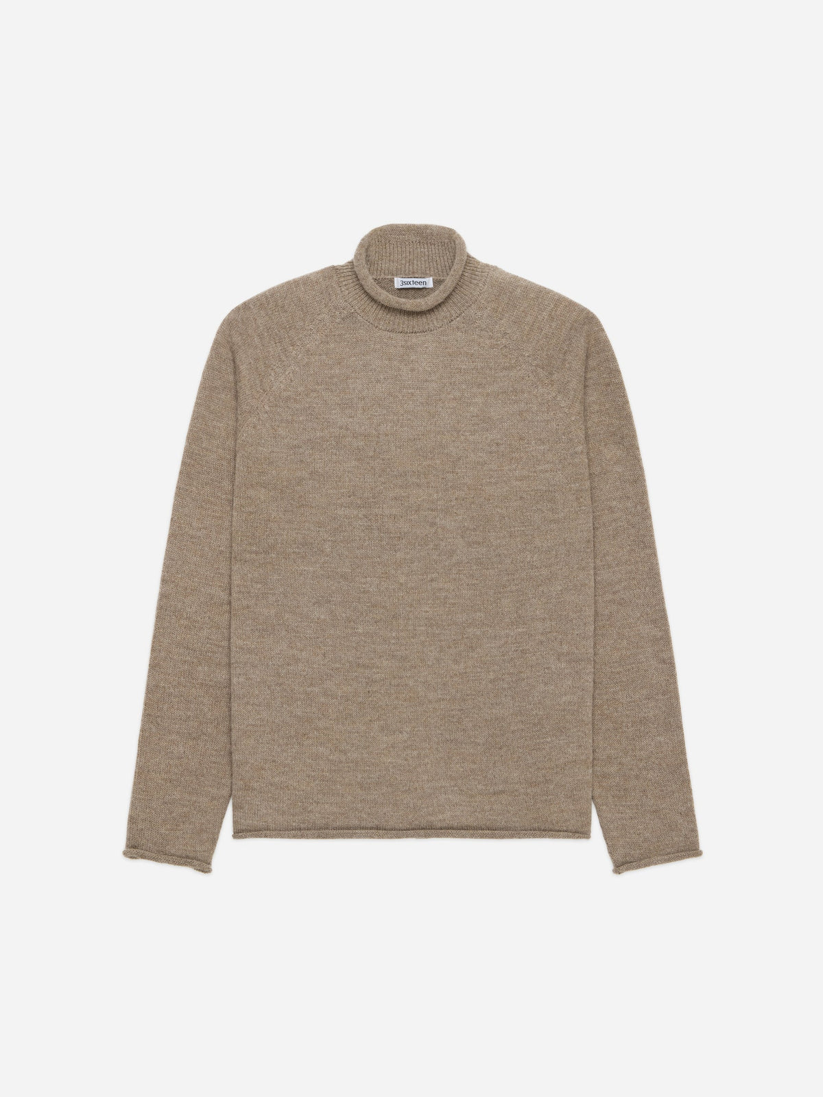 3sixteen Roll Neck Sweater - Sandstone Baby Alpaca