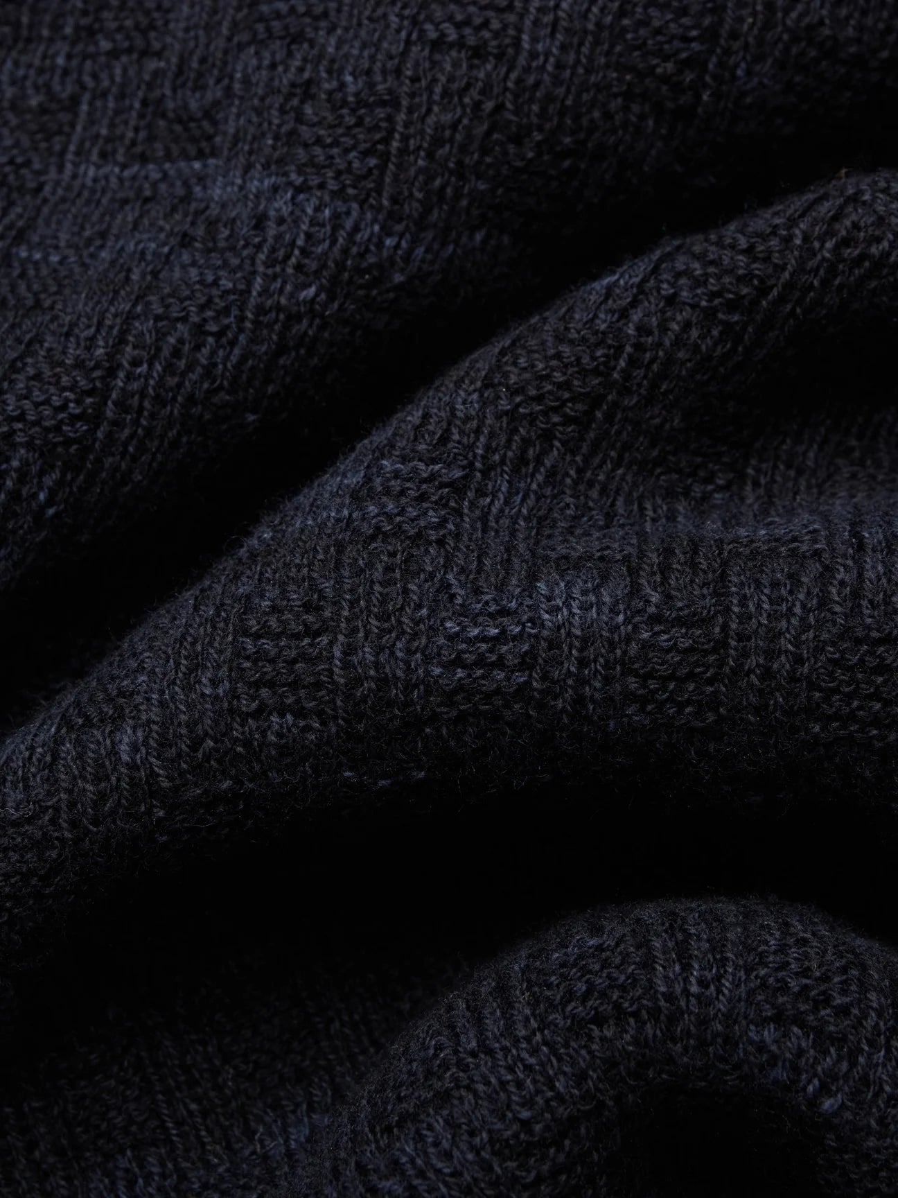 3sixteen Knit Polo - Vintage Black Boxweave