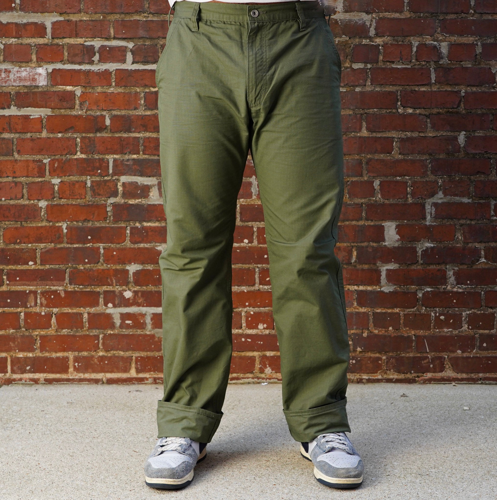 Iron Heart IH-746-GRN 8oz Ripstop Wide Pants - Army Green