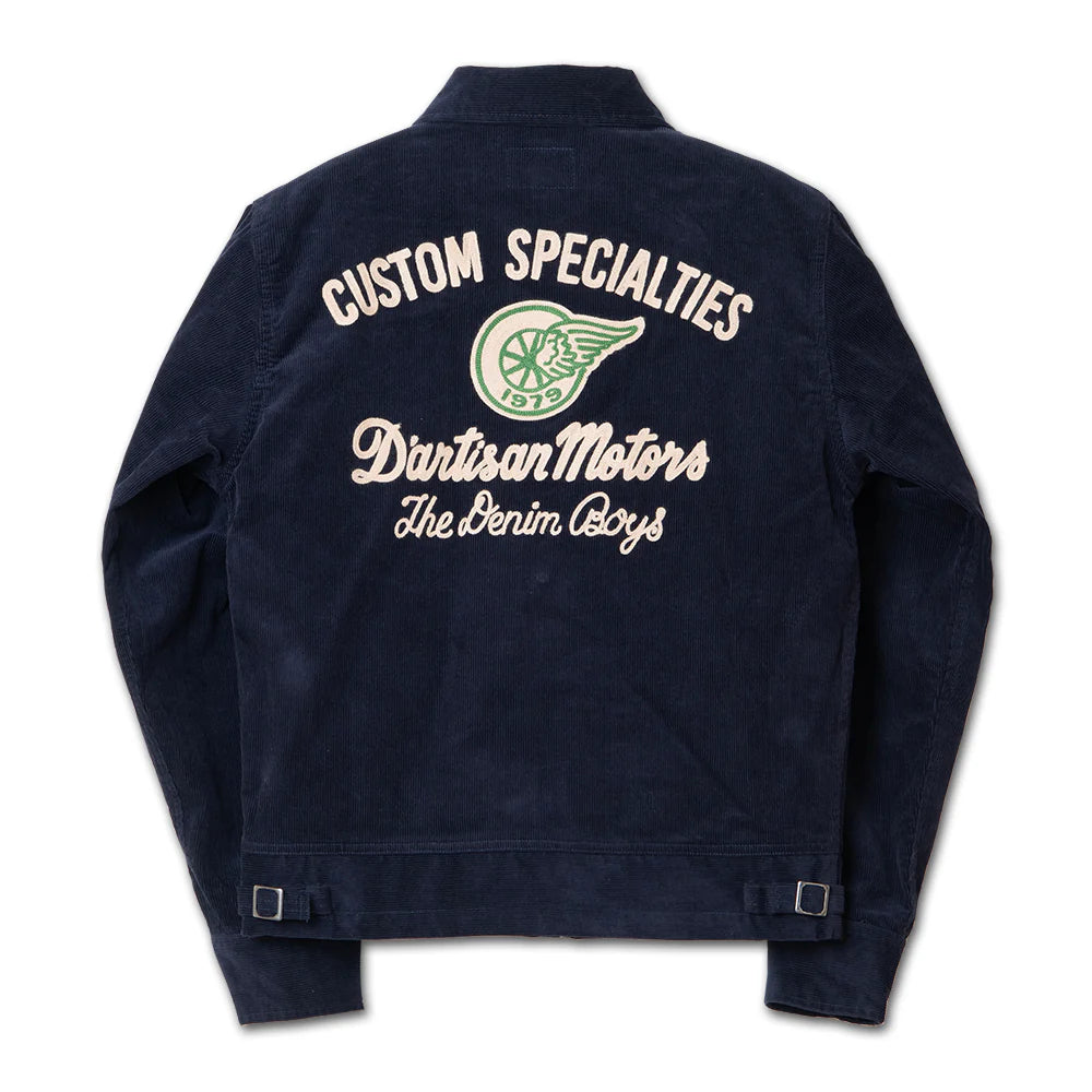 Studio D'Artisan 4625 Corduroy Racing Jacket - Navy