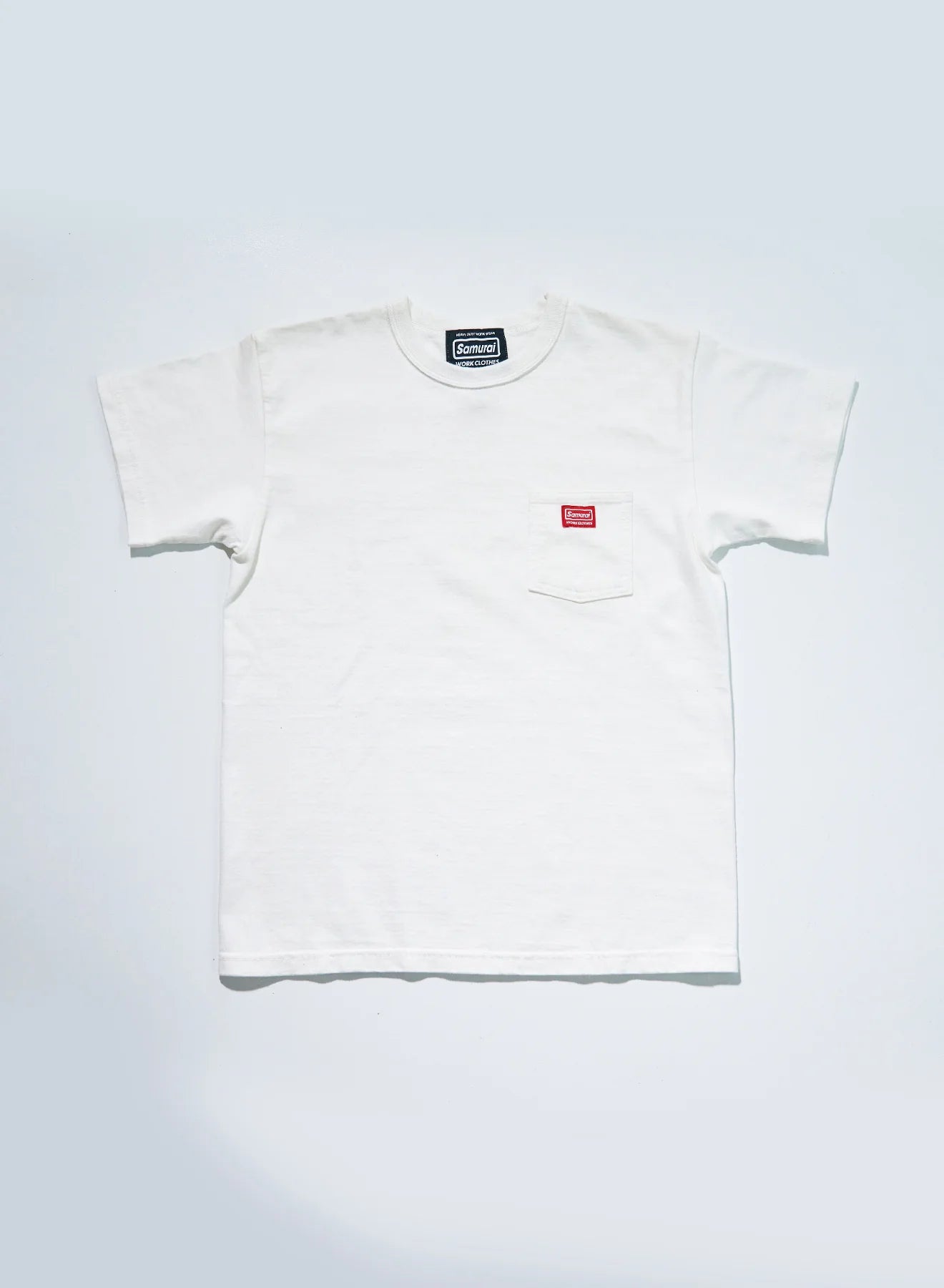 Samurai SWCT-101L Heavy Weight Pocket T-Shirt (Longer Length) - White