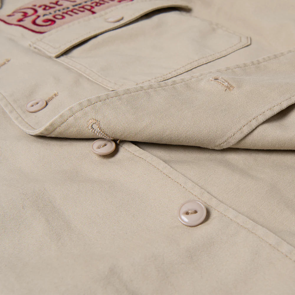 Studio D'Artisan 5733 Embroidered Work Shirt - Beige