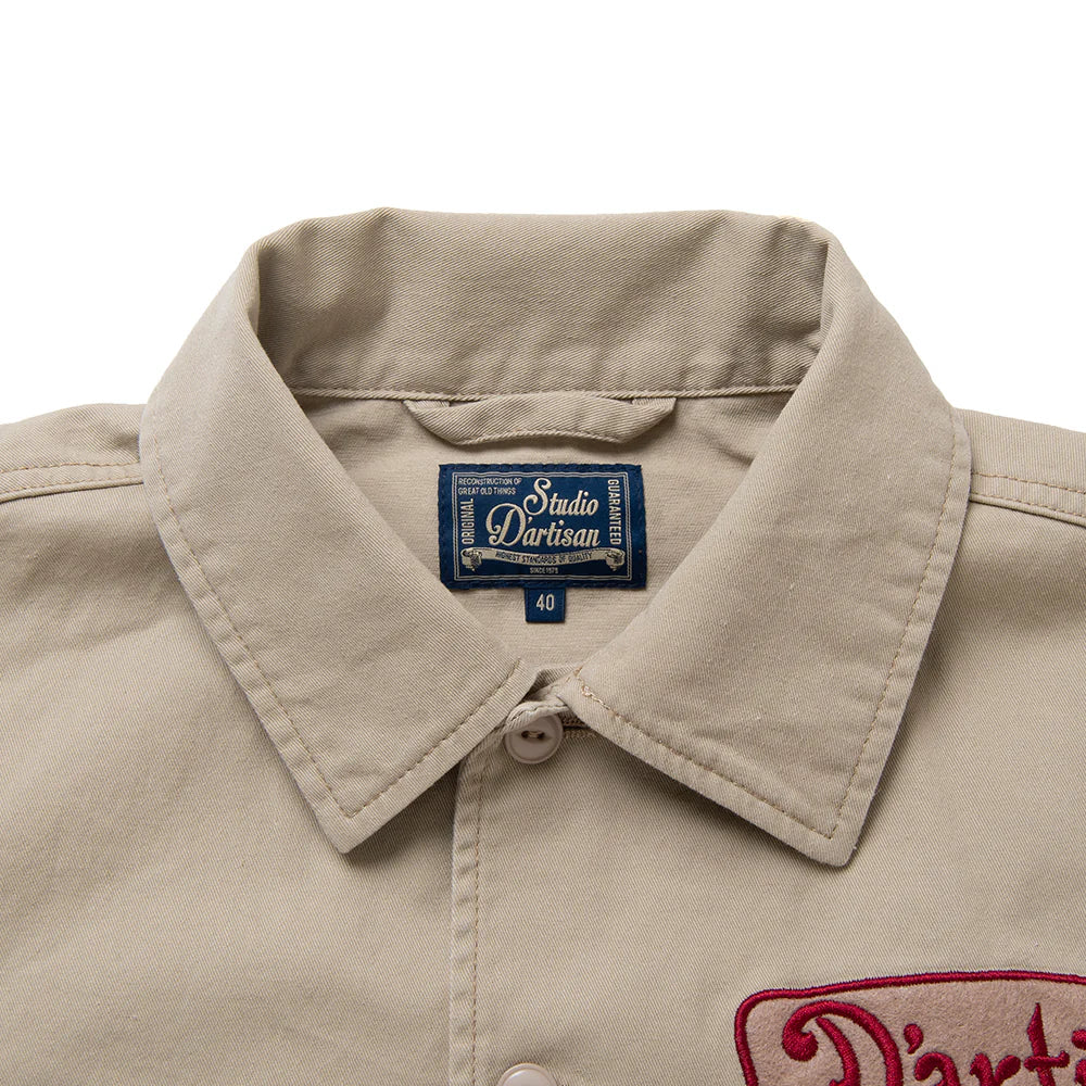 Studio D'Artisan 5733 Embroidered Work Shirt - Beige