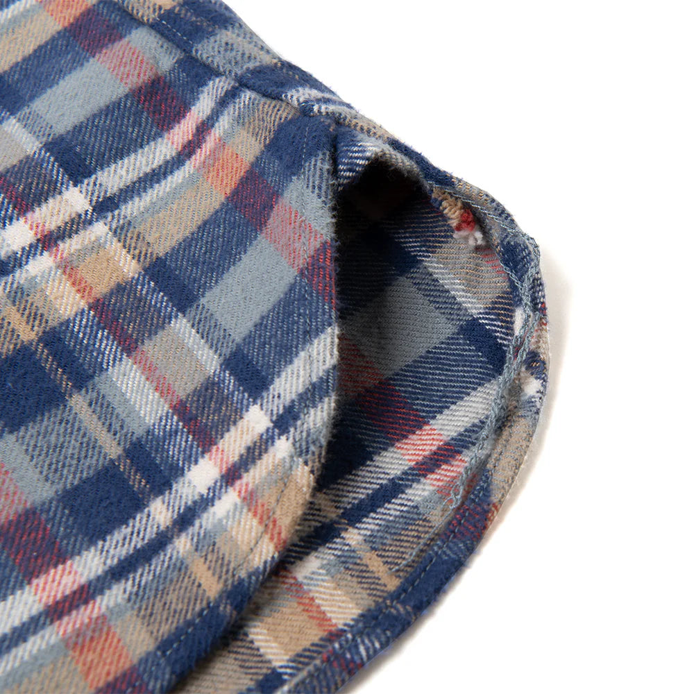 Studio D'Artisan 5735 Heavyweight Flannel Work Shirt - Blue