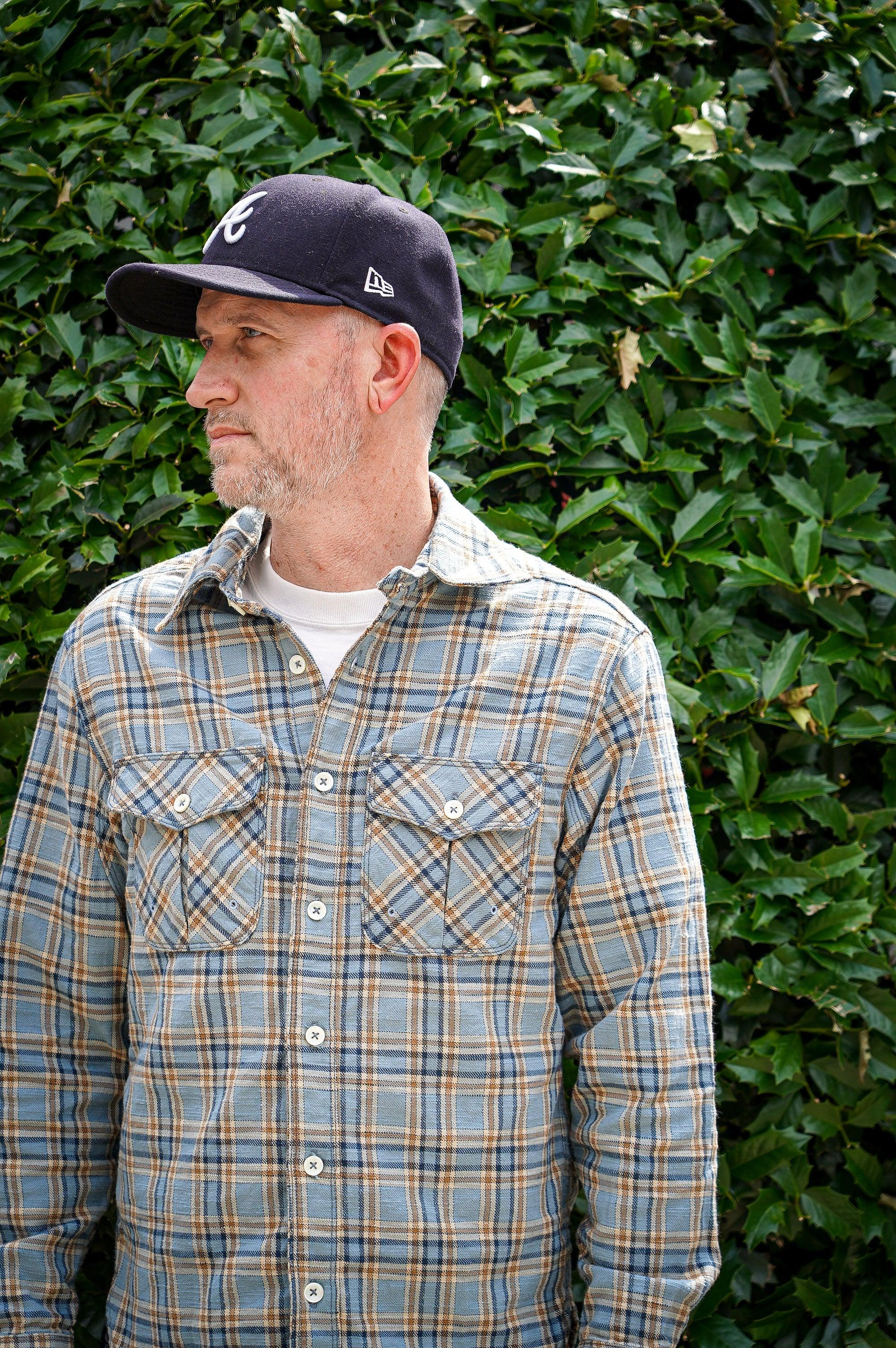 Freenote Cloth Currant Shirt - Blue Dun Plaid