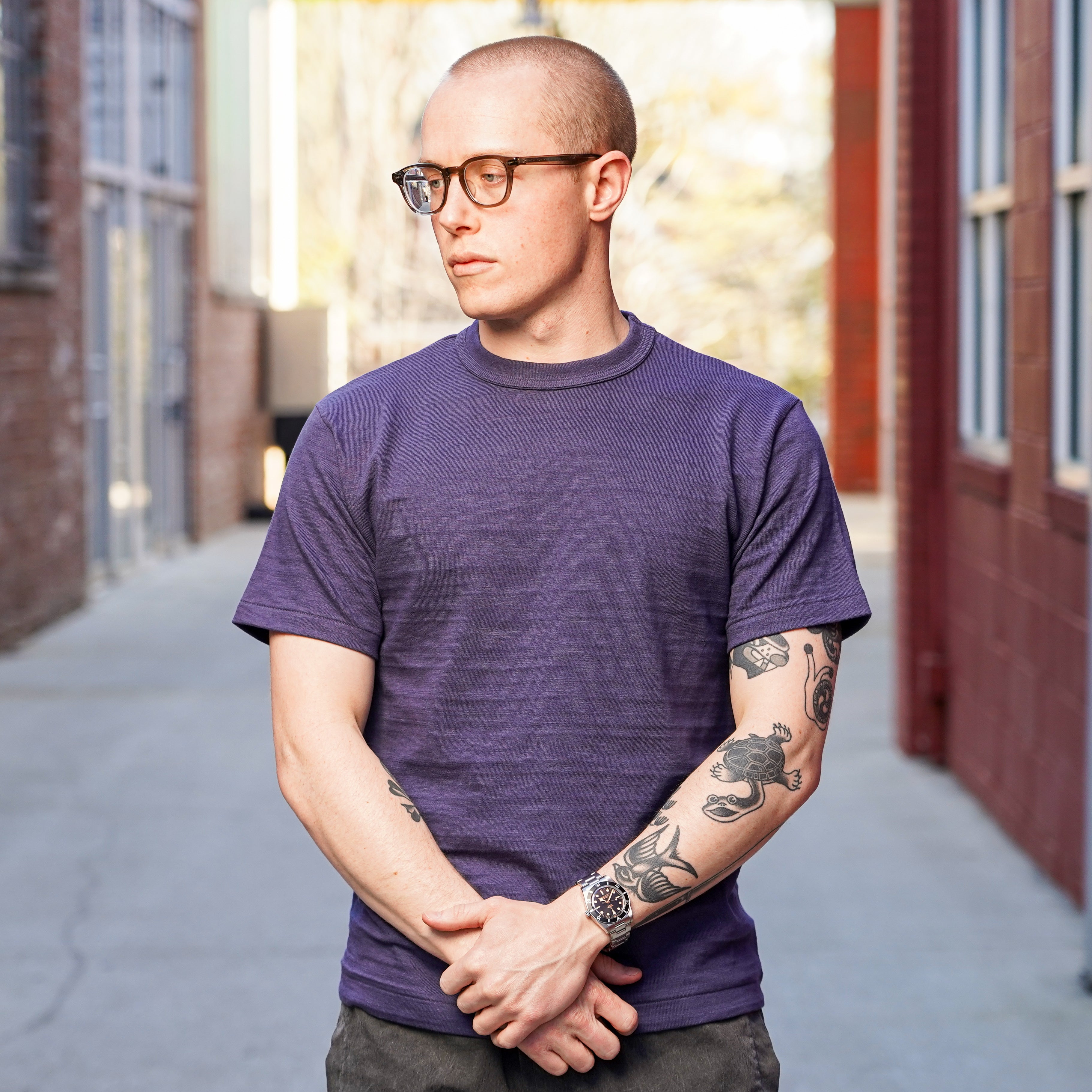 Warehouse 4601 Plain T-Shirt - Eggplant – Guilty Party