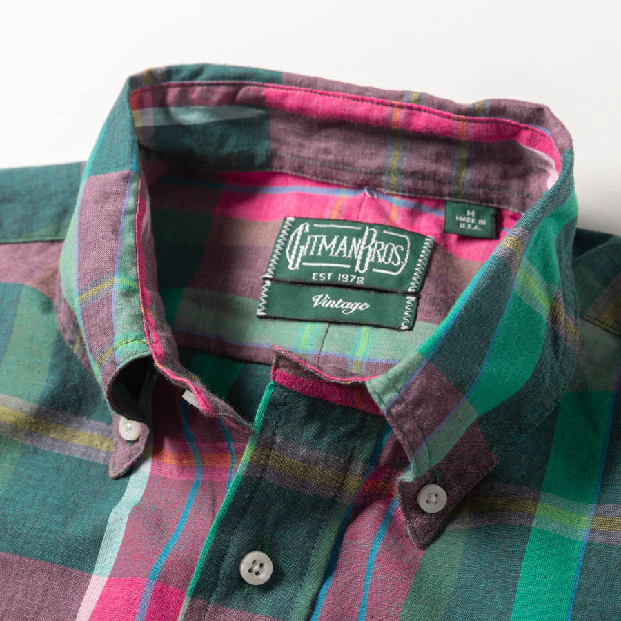 Gitman Vintage Original Madras Shirt - Plum Ikat