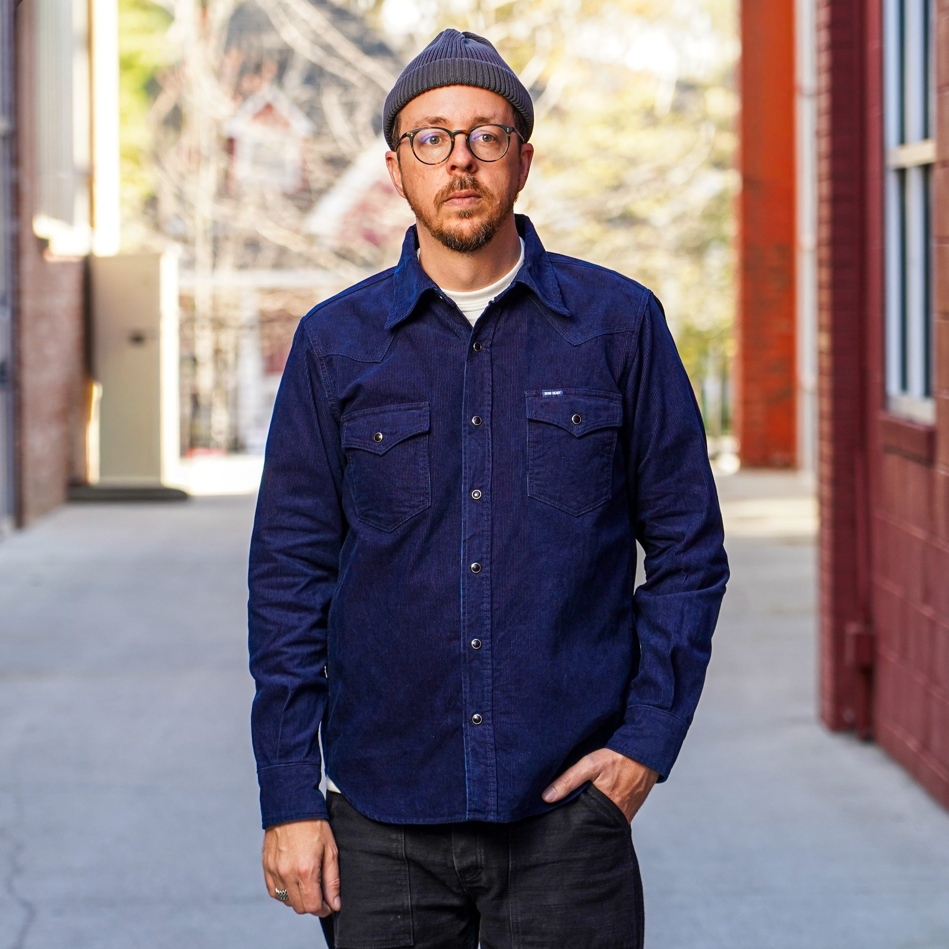 Iron Heart IHSH-438-IND 7.5oz Selvedge Corduroy Western Shirt