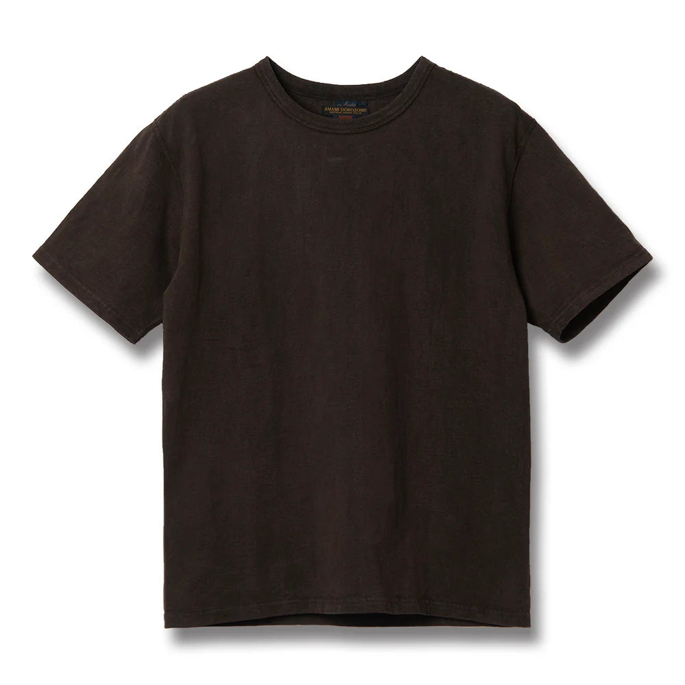 Studio D'Artisan 8198 Amami Oshima Mud-Dyed Loopwheeled T-Shirt - Dark Brown