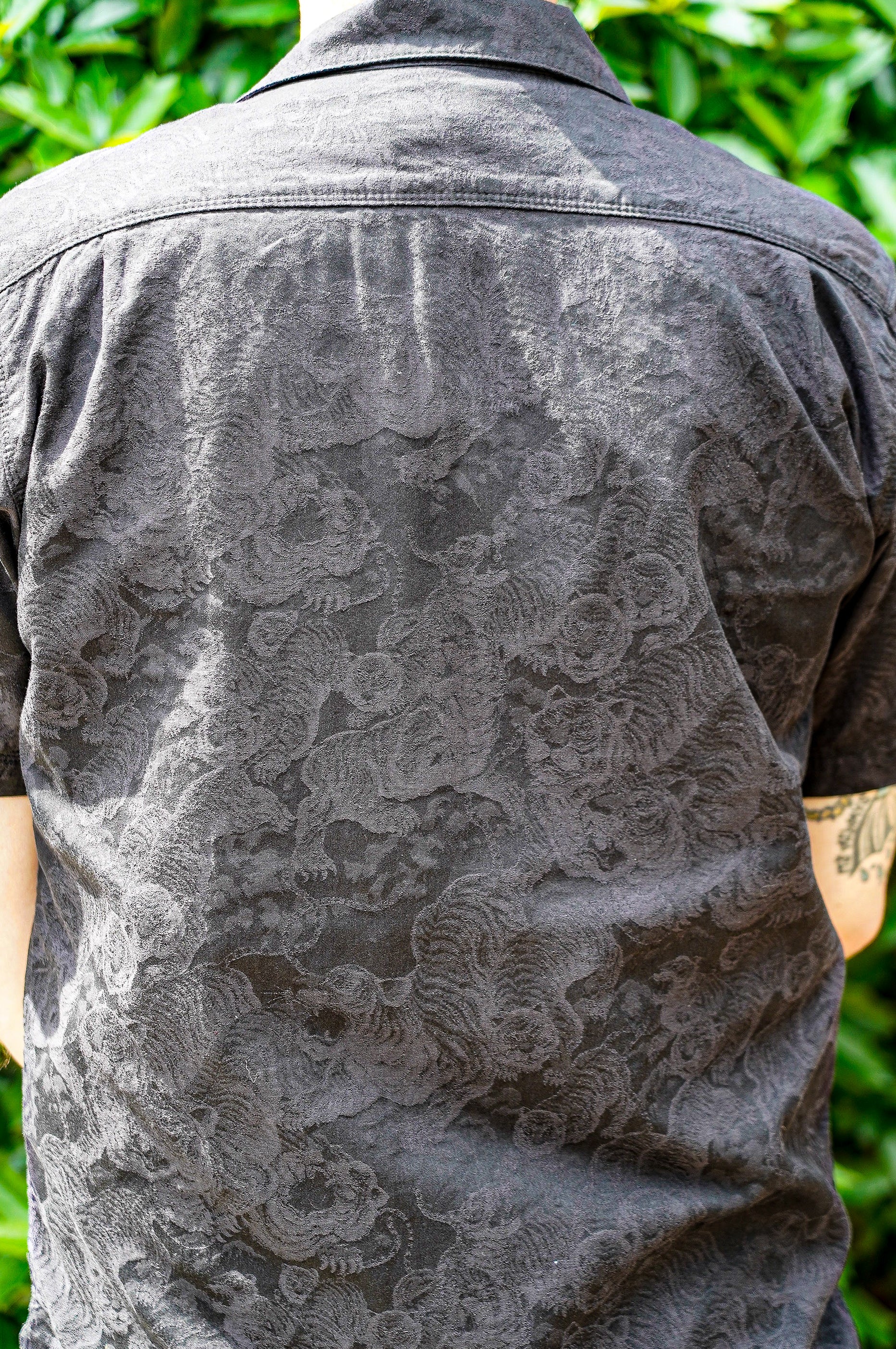 Freenote Cloth Hawaiian Tiger Shirt - All Black