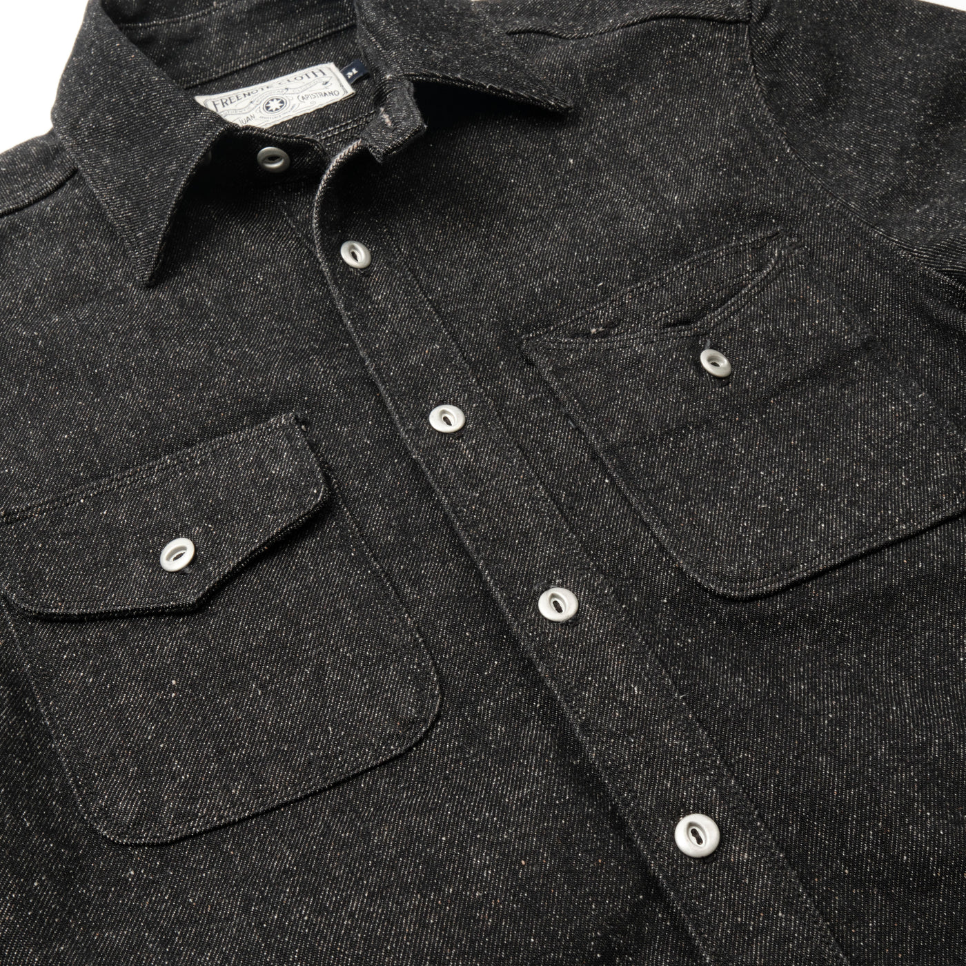 Freenote Cloth Lambert Shirt - Black Nep Denim