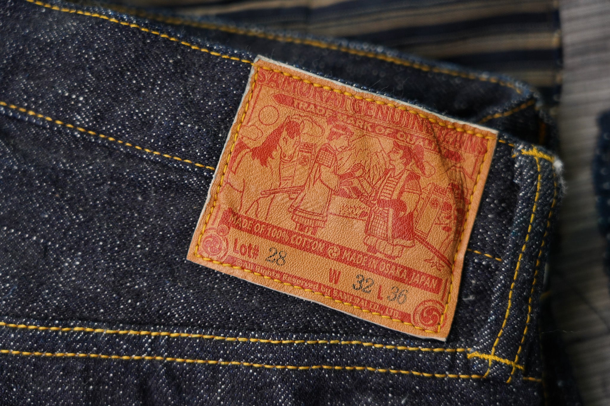 Samurai S3100VX 17oz "Bushido" Zero+ High Rise Wide Straight Jeans - One Washed