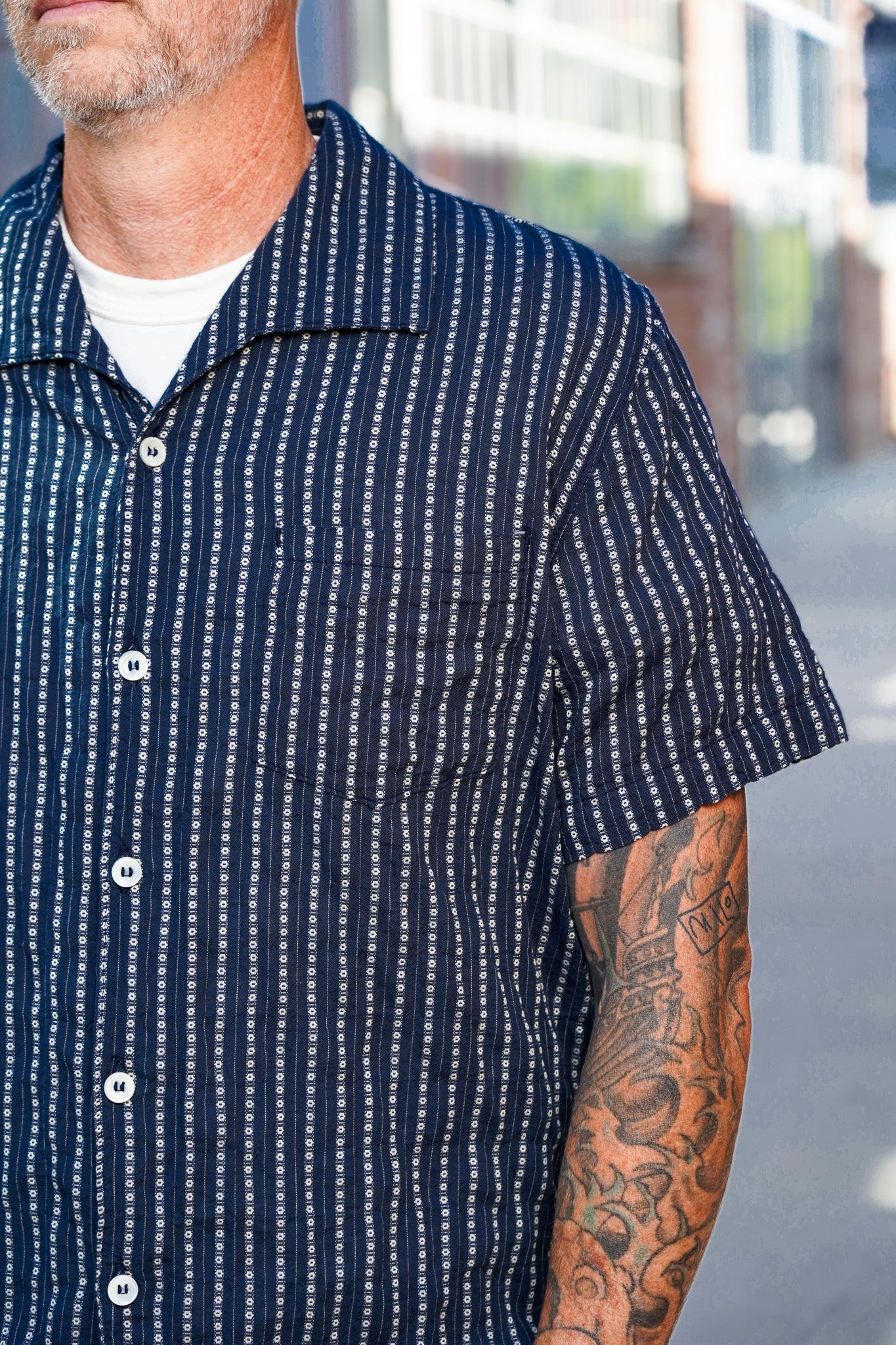 Freenote Cloth Cayucos Shirt - Jacquard Navy