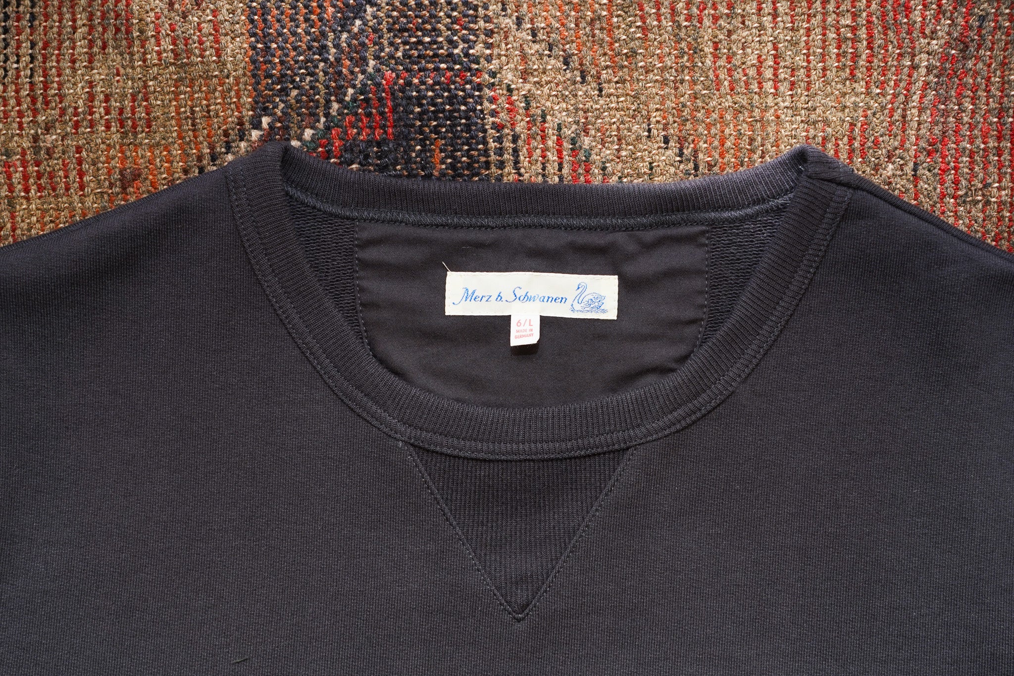 Merz b. Schwanen 3S48 Loopwheeled Classic Fit Heavyweight Sweatshirt - Dark Navy