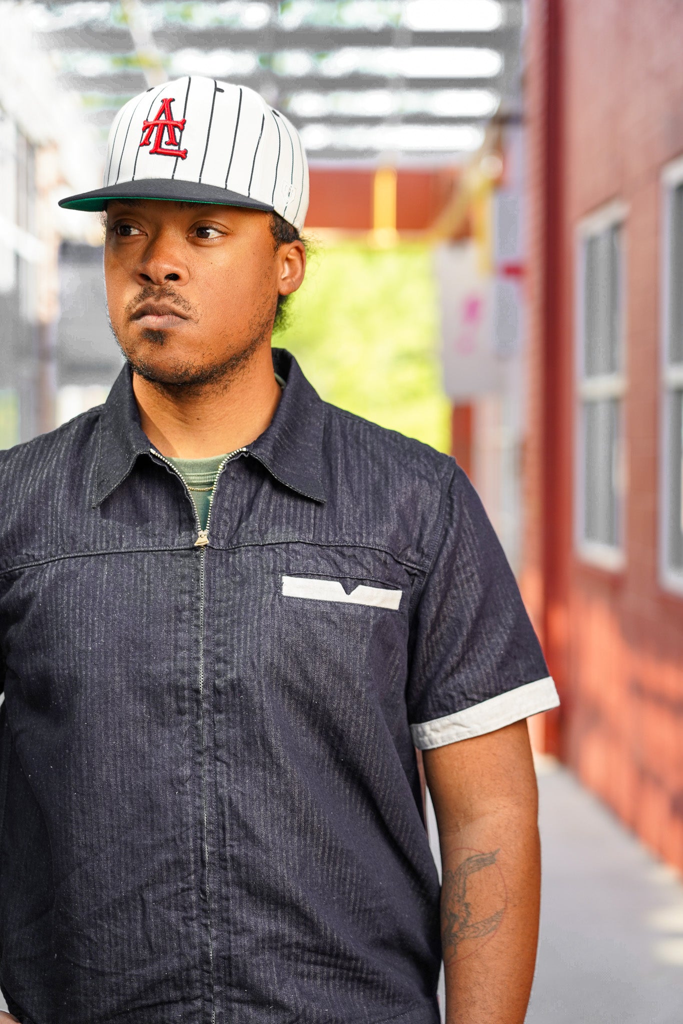 Freenote Cloth Yorba Shirt - Navy Herringbone
