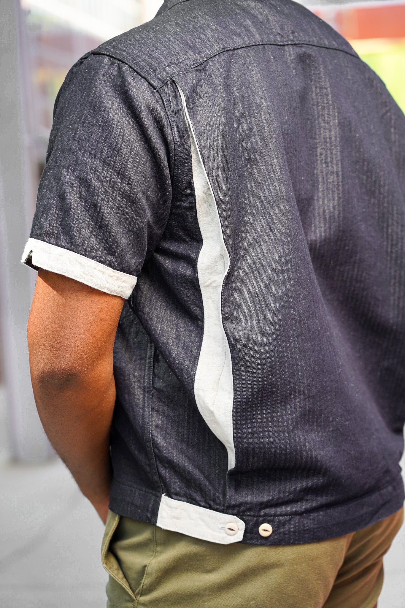 Freenote Cloth Yorba Shirt - Navy Herringbone