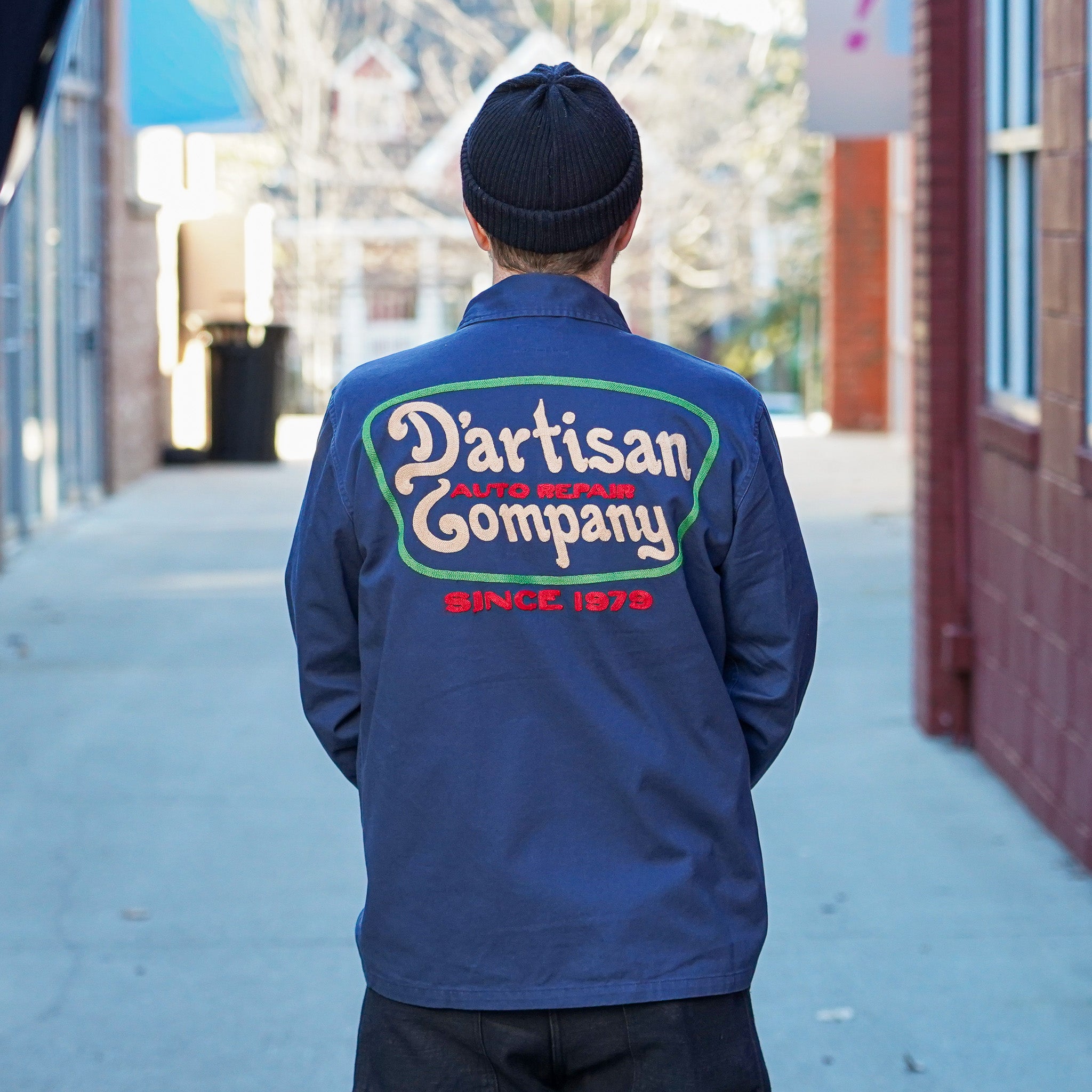 Studio D'Artisan 5733 Embroidered Work Shirt - Navy