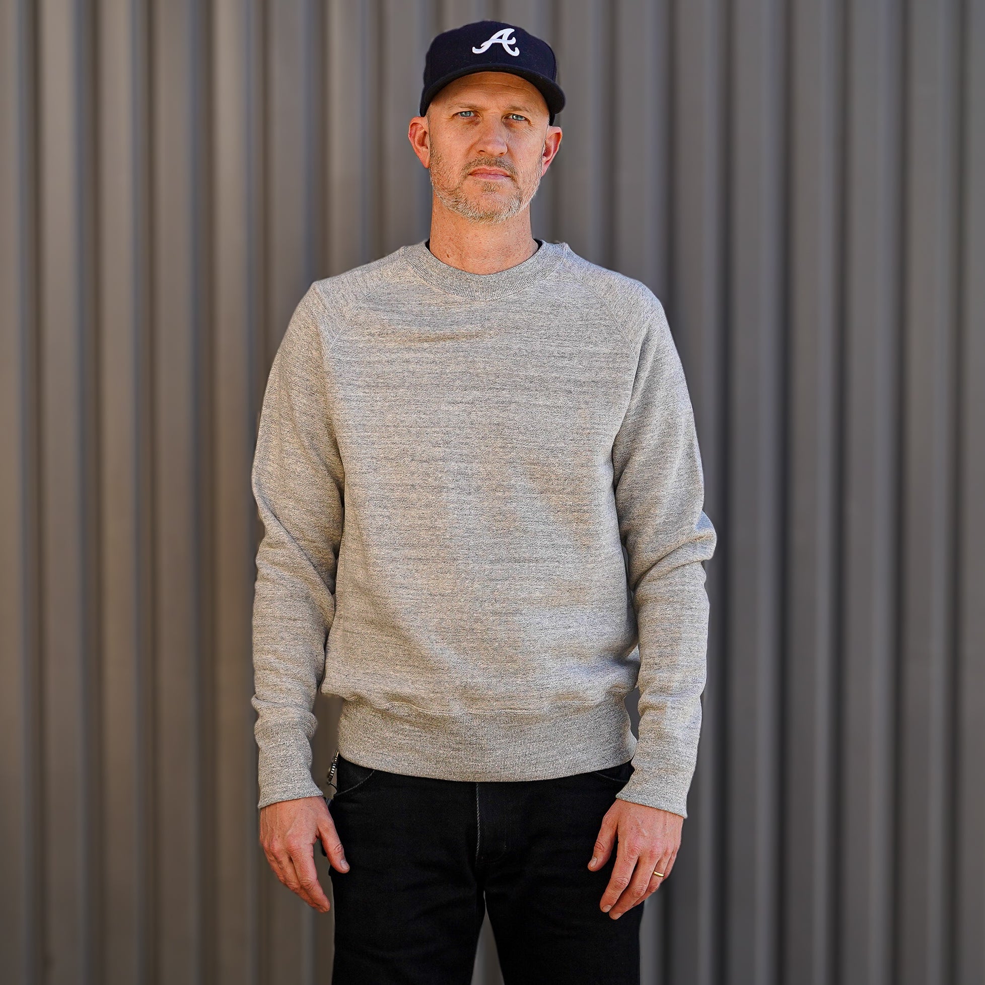 Denime Lot 261 - Four Needle Raglan Crew Neck Sweatshirt - Light Grey