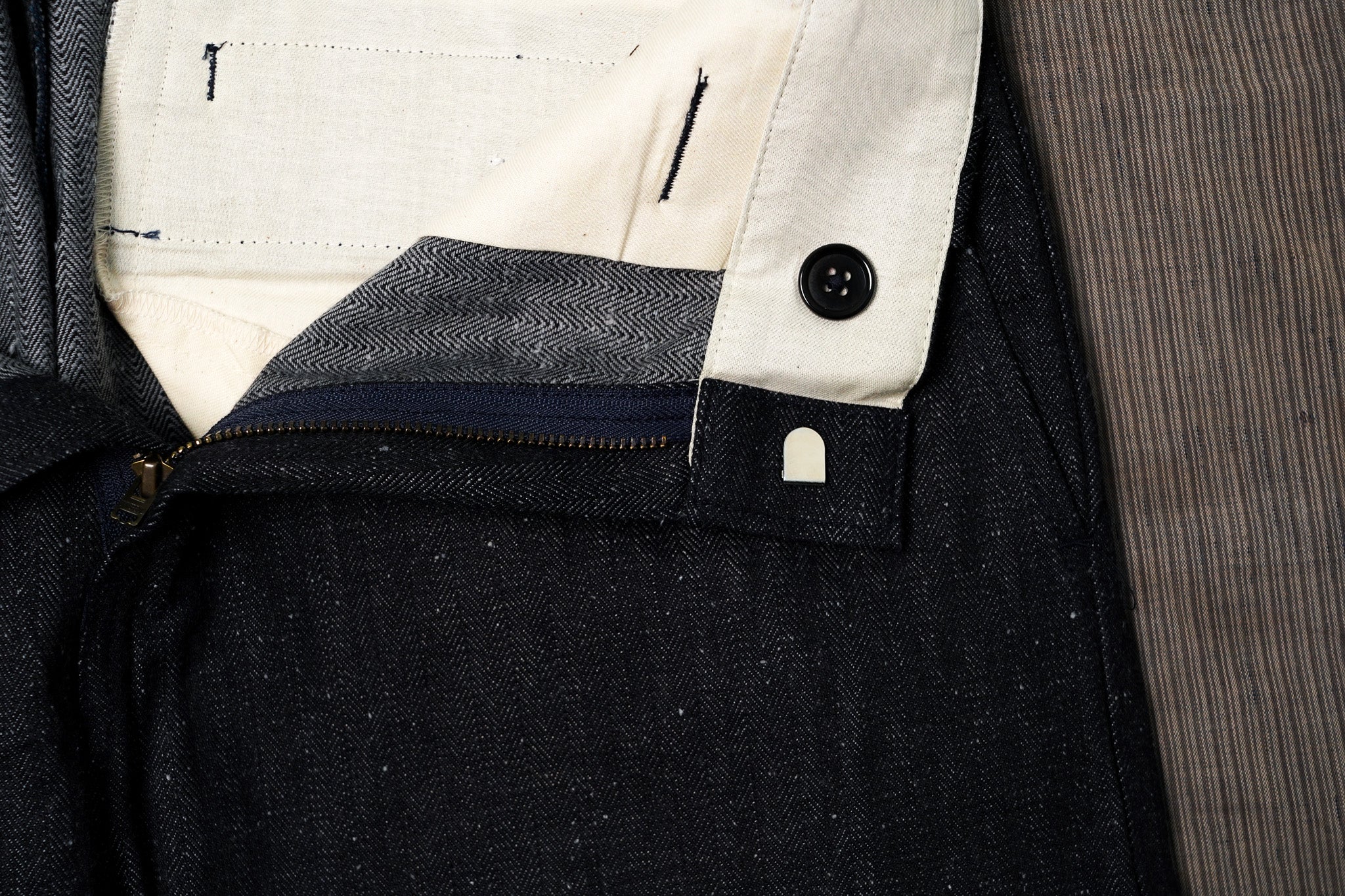 Samurai SWC300WP-HB 13oz "Gray Nep" HBT Wide Trousers - Indigo