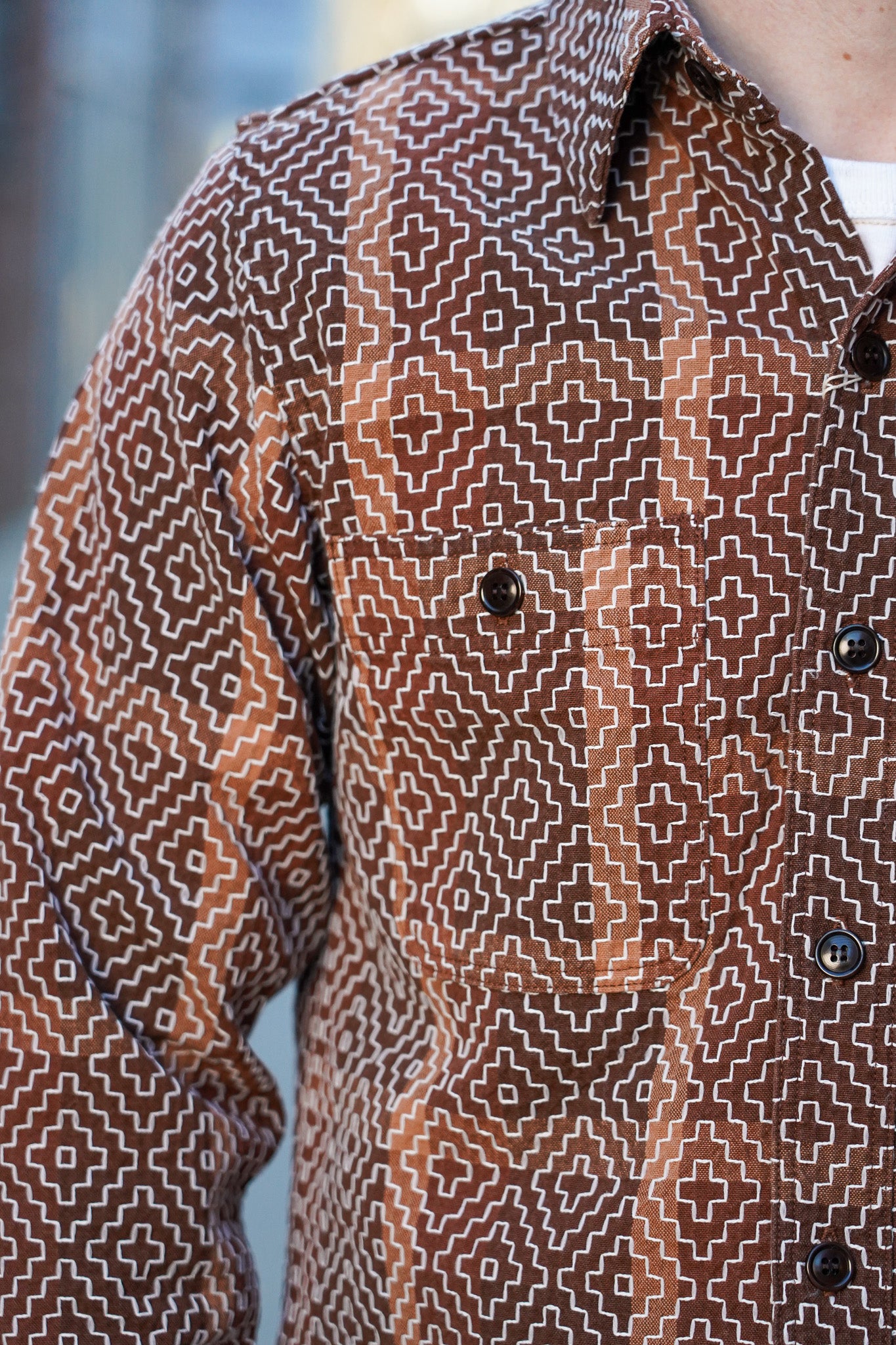 Studio D'Artisan 5726 Persimmon Tannin Work Shirt