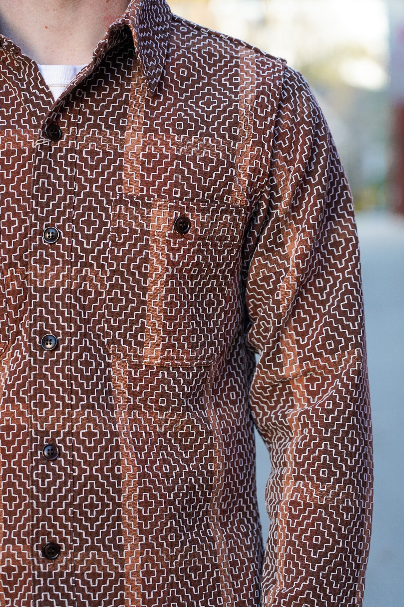 Studio D'Artisan 5726 Persimmon Tannin Work Shirt