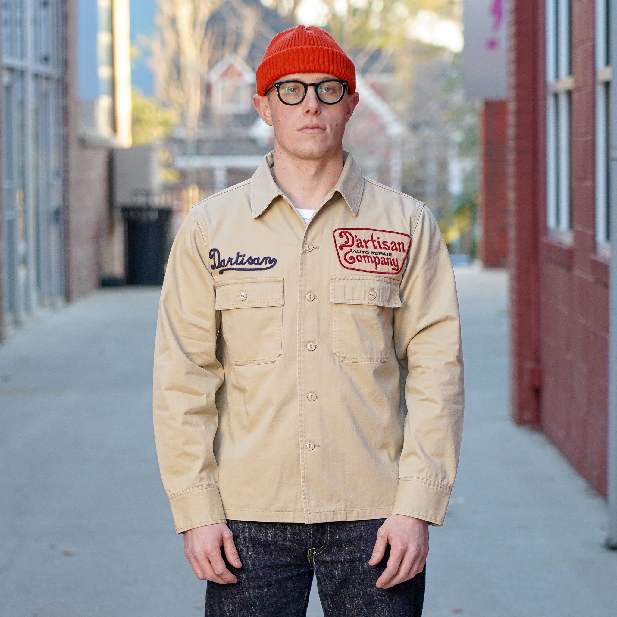 トップス Tenderloin work shirts Studio D'Artisan 5733 Embroidered Work Shirt - Beige – Guilty Party