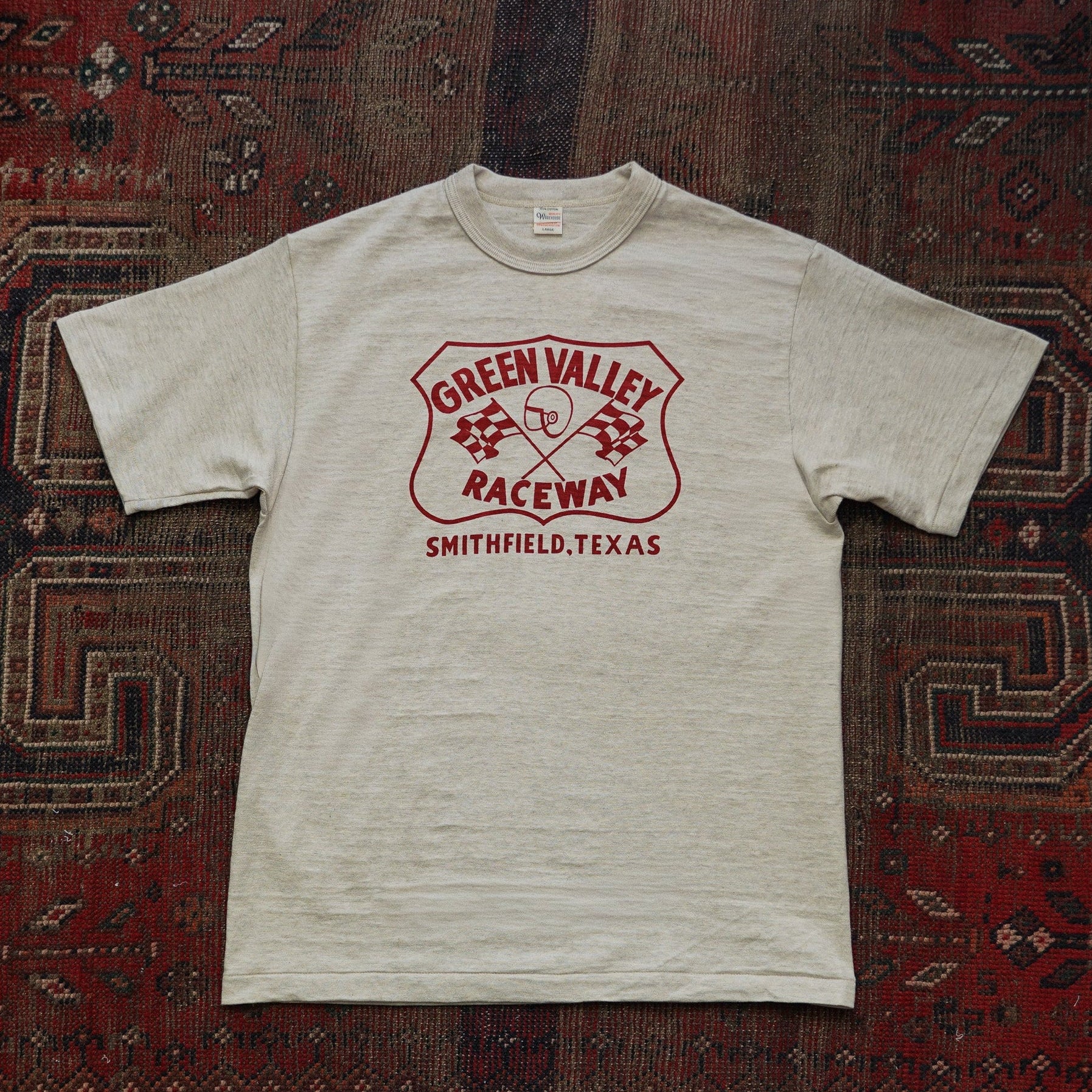 Warehouse 4601 "Green Valley" T-Shirt - Oatmeal