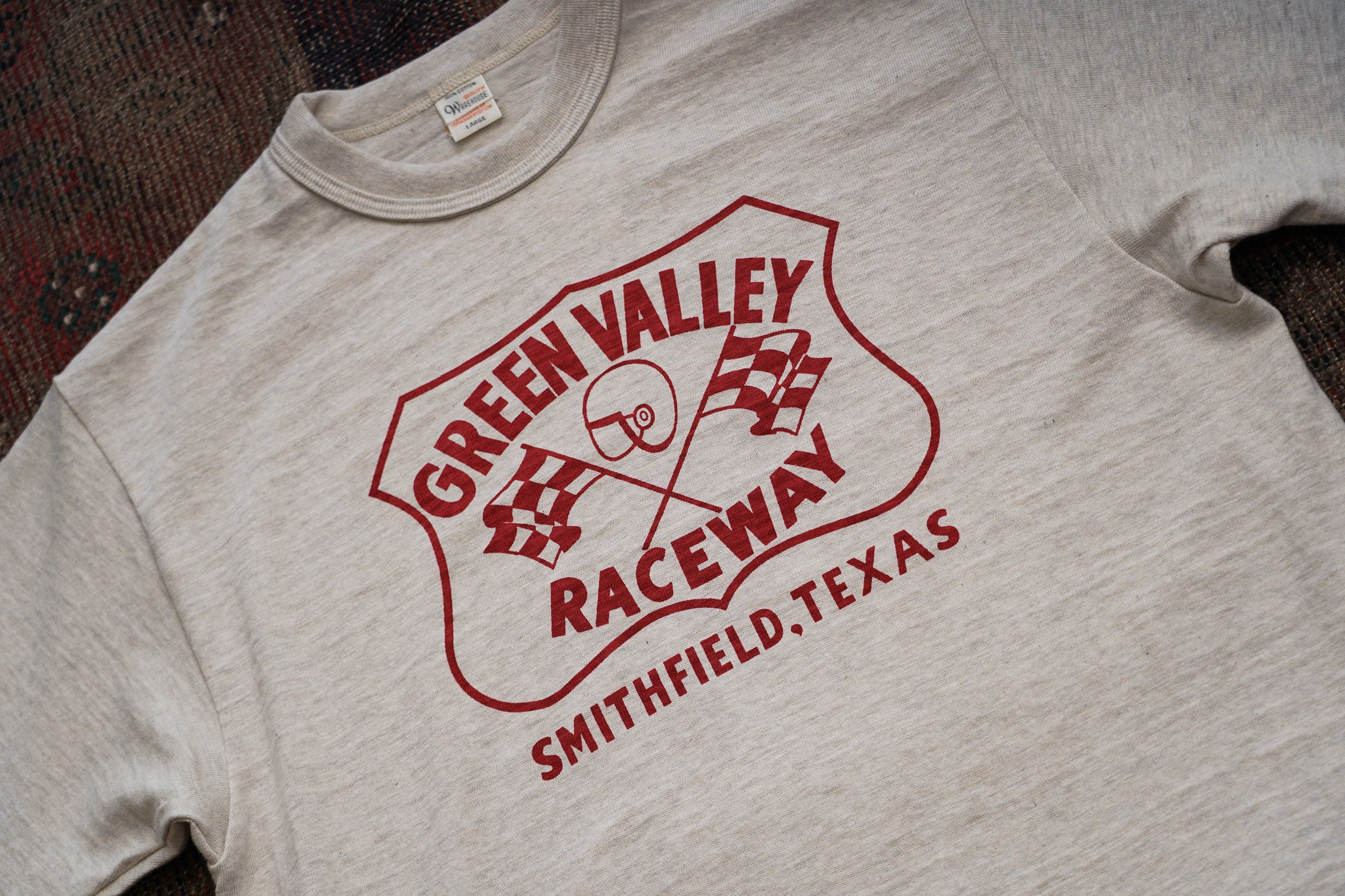 Warehouse 4601 "Green Valley" T-Shirt - Oatmeal