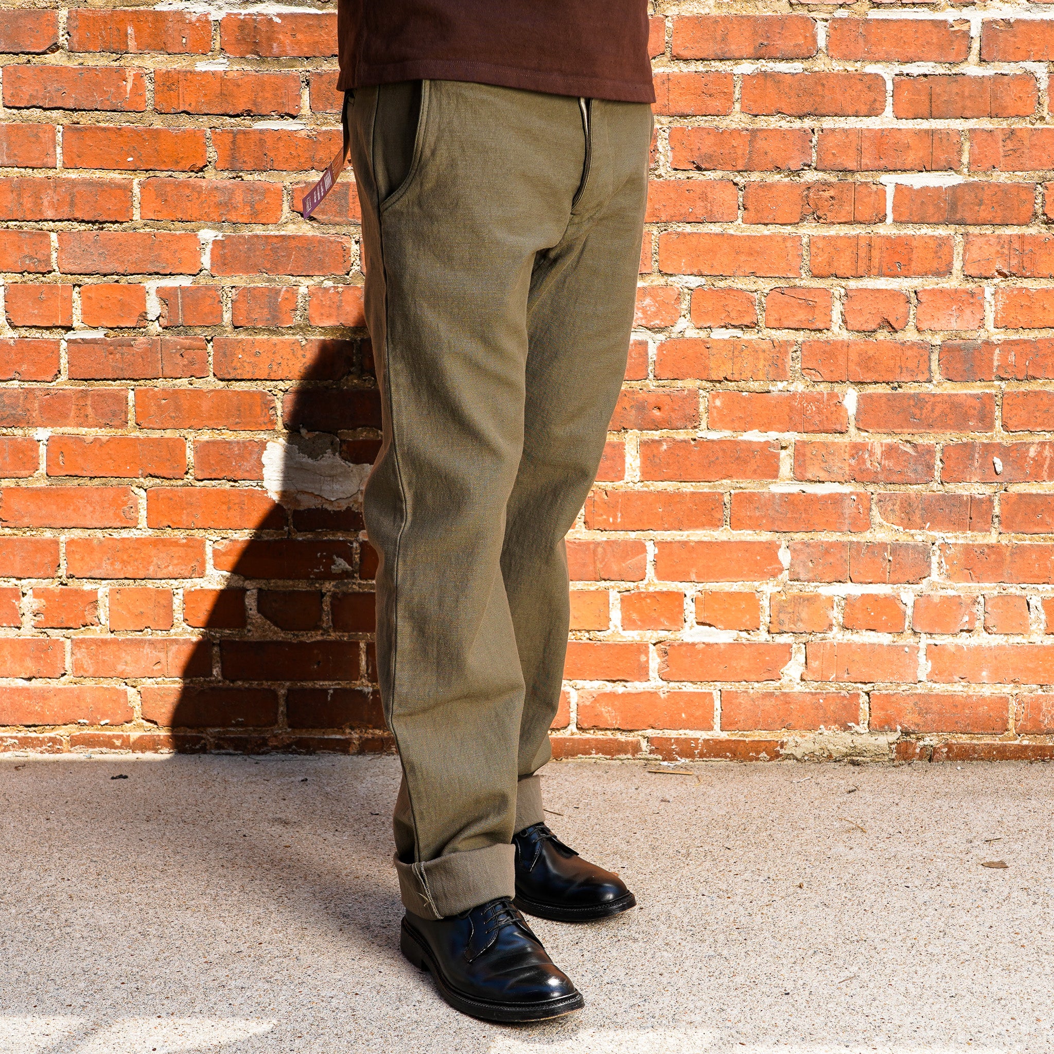 Samurai SJ42BP 15oz Heavy Back Satin Trousers - Olive – Guilty Party
