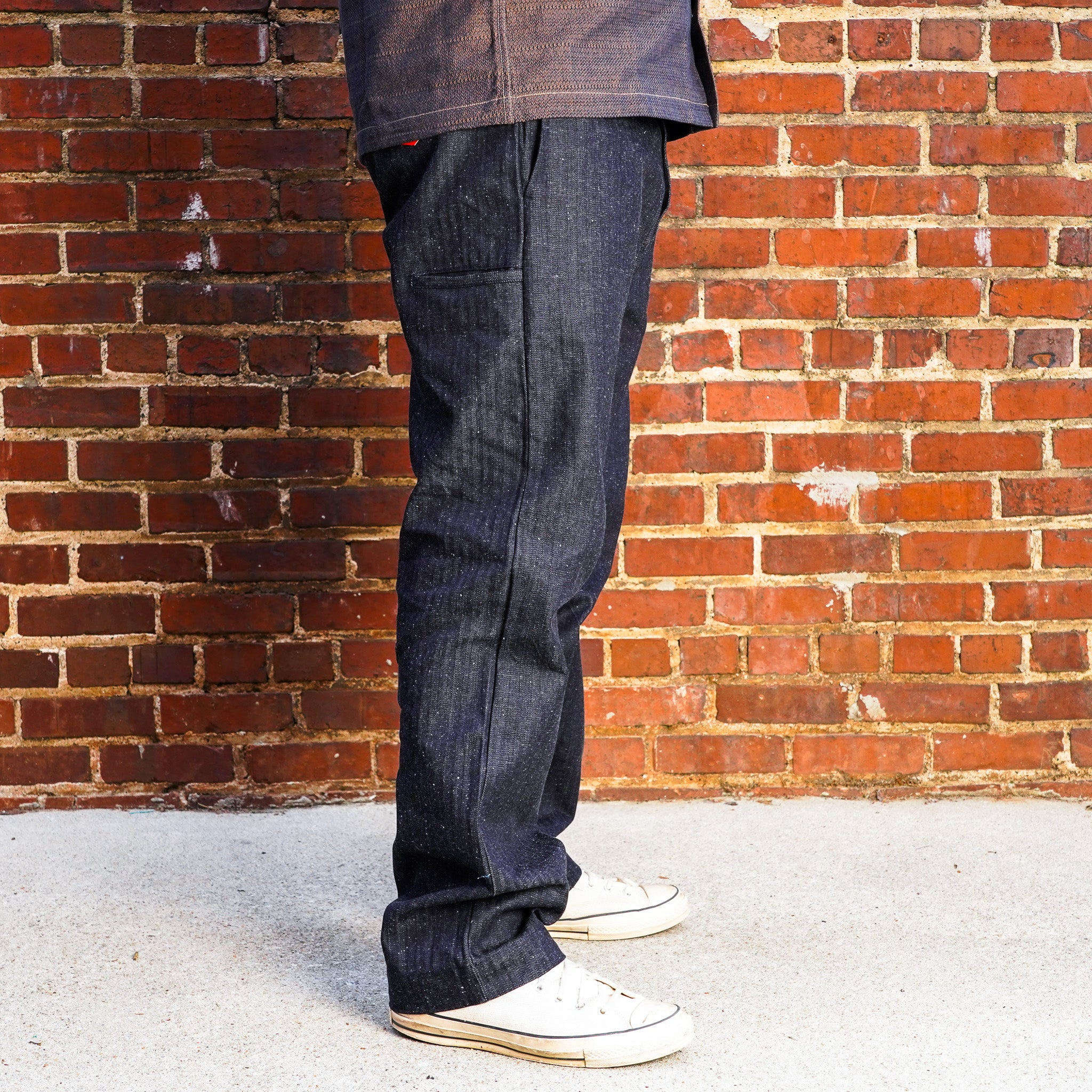 Samurai SWC300WP-HB 13oz "Gray Nep" HBT Wide Trousers - Indigo