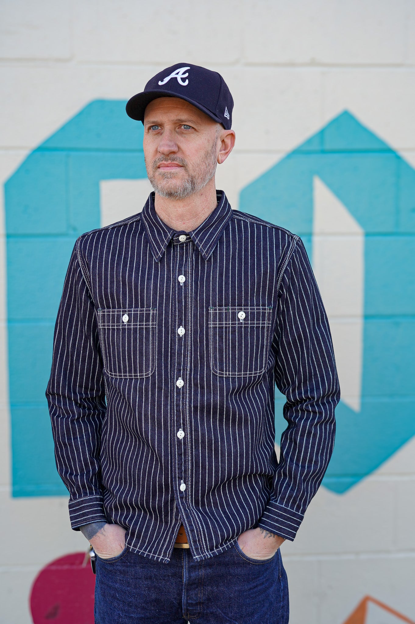 The Flat Head FN-SDK-702L 10oz Denim Wabash Work Shirt