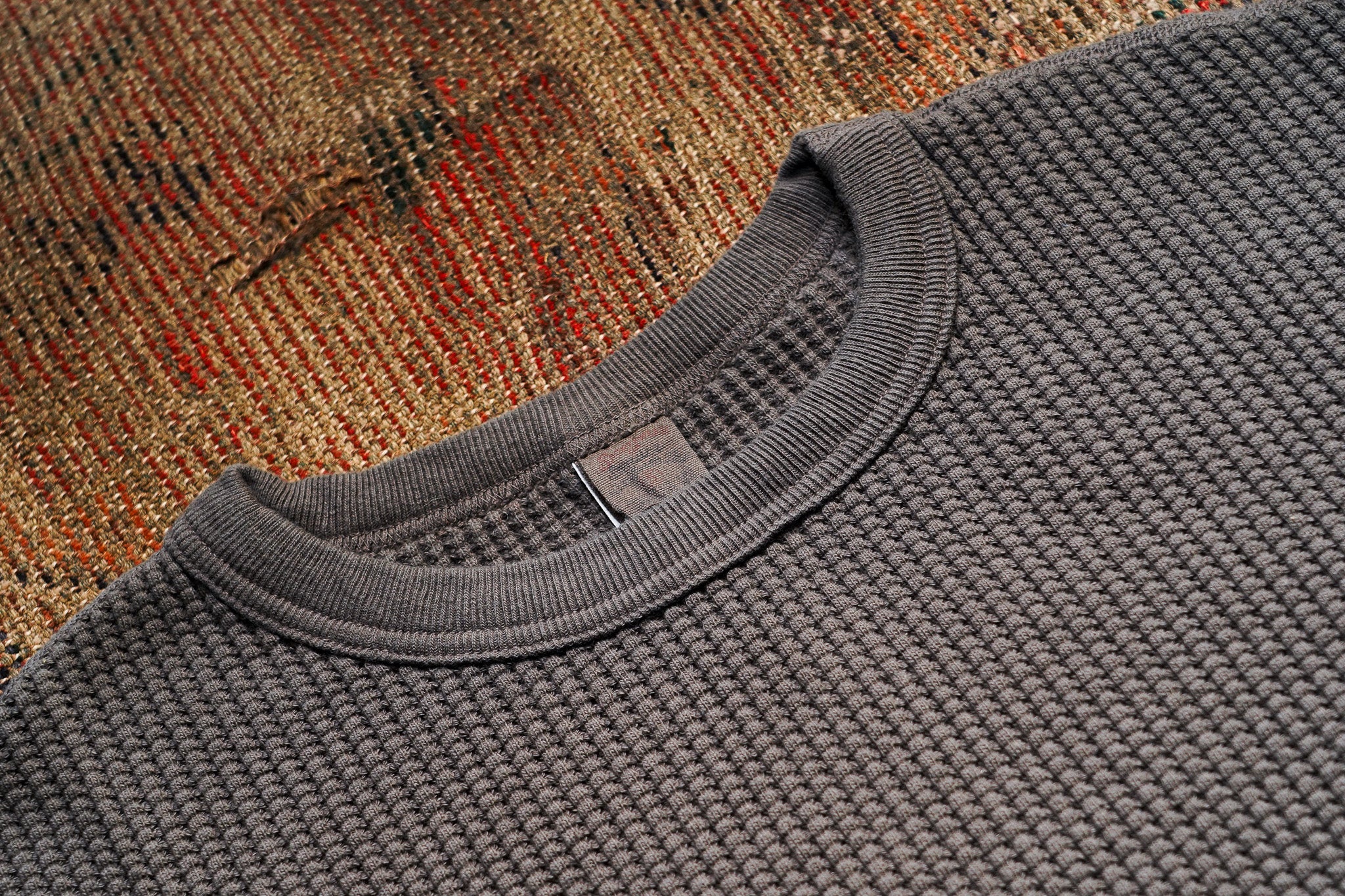 UES Big Waffle Thermal Shirt - Steel Gray