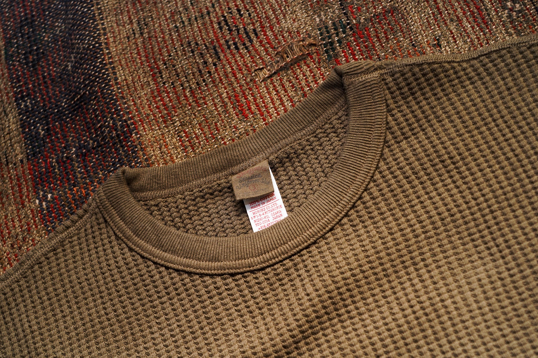 UES Big Waffle Thermal Shirt - Brown