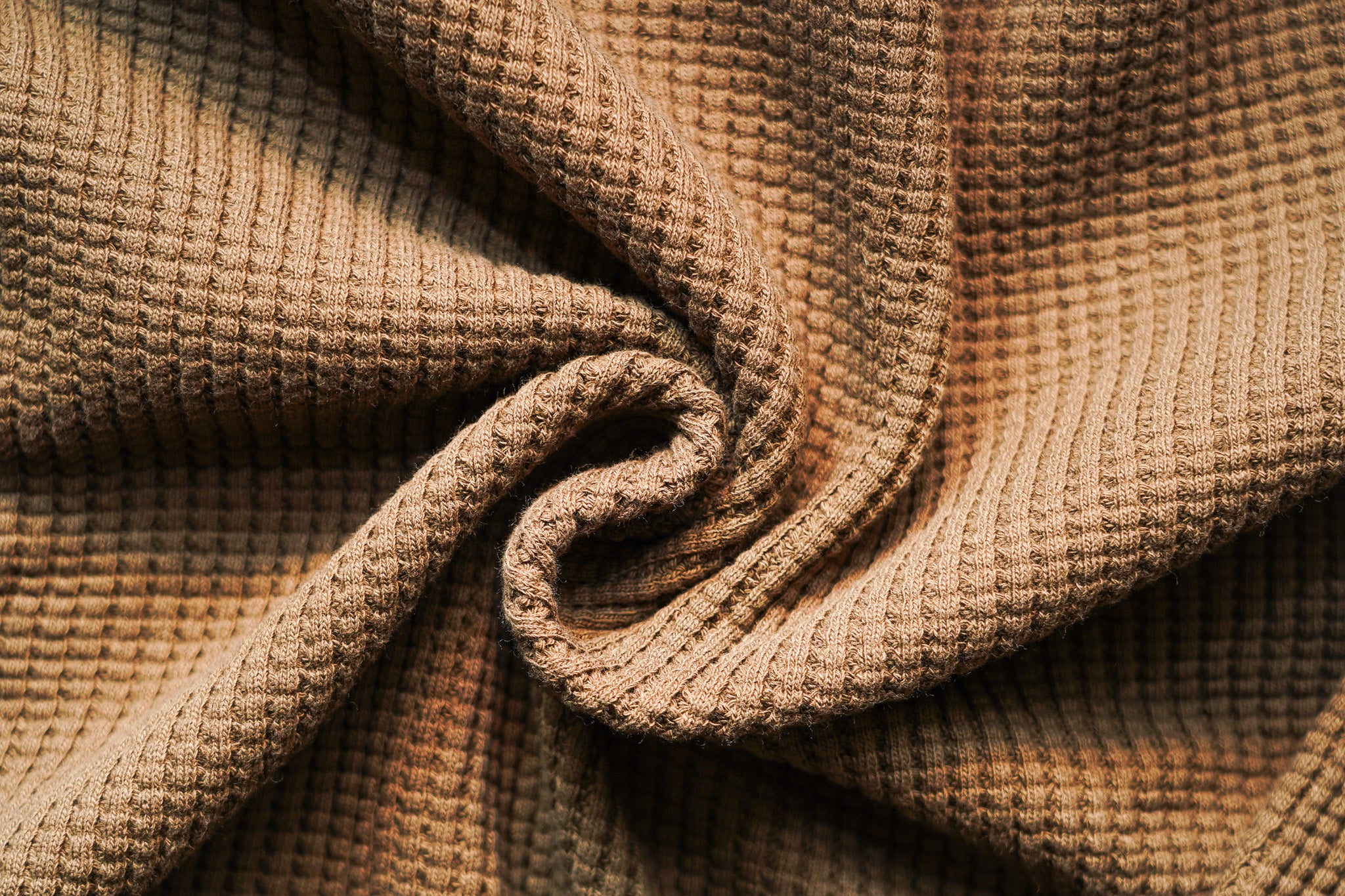 UES Big Waffle Thermal Shirt - Brown