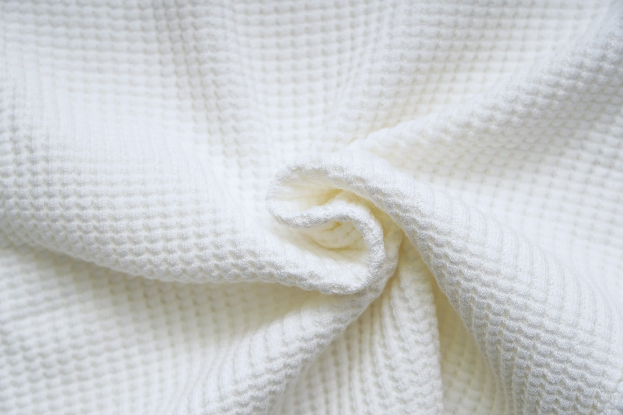 UES Big Waffle Thermal Henley Shirt - Off White