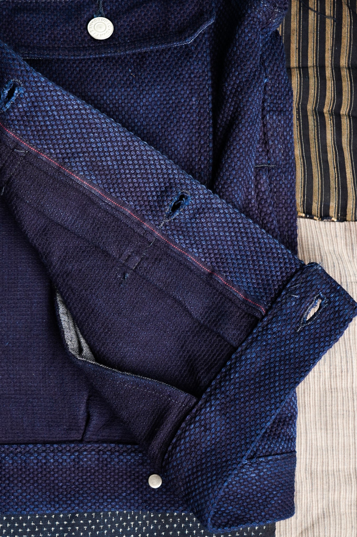 Studio D'Artisan 4619 Selvedge Sashiko Type II Jacket - Indigo