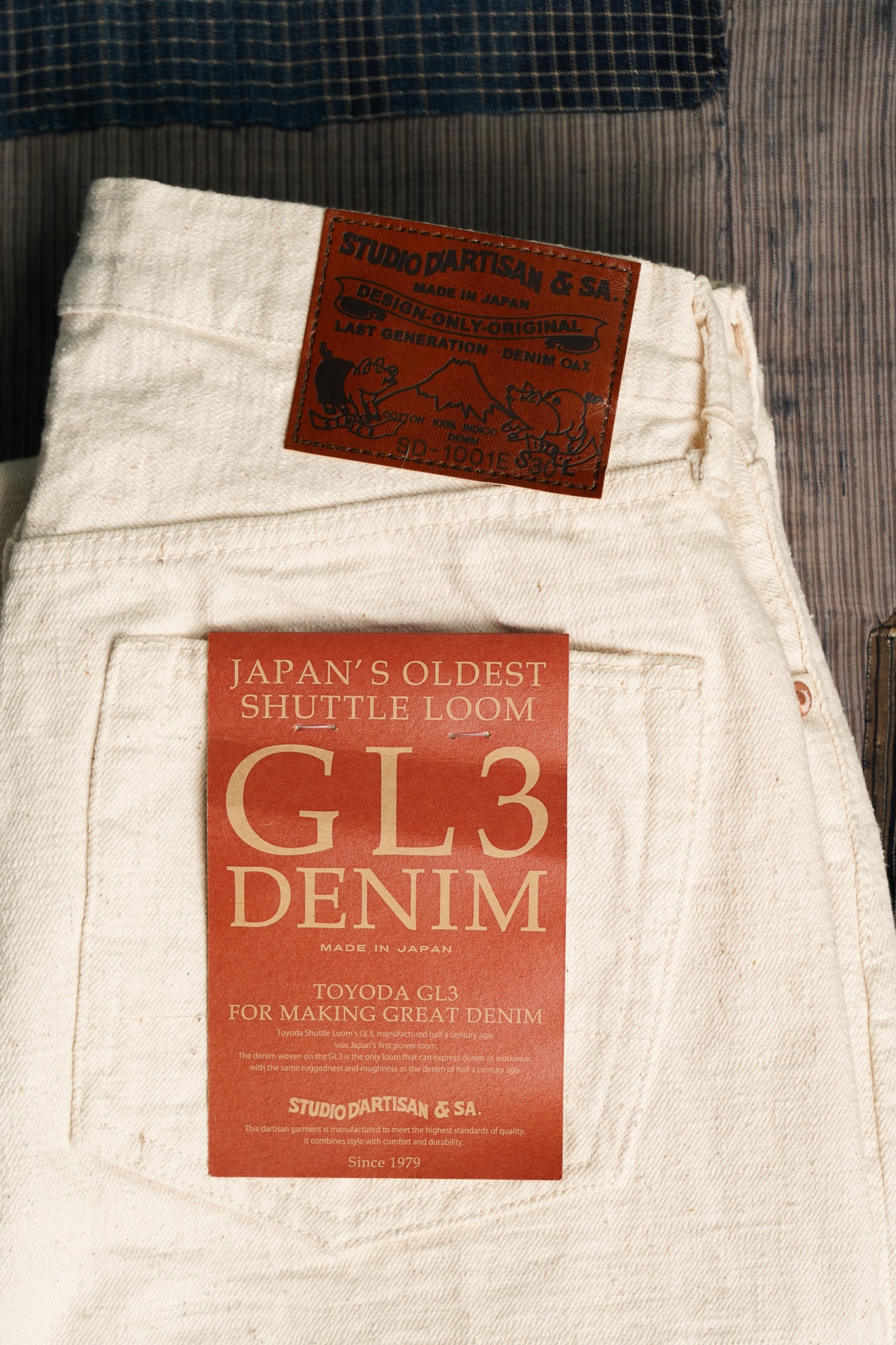 Studio D'Artisan SD-1001E GL3 Straight Fit Selvedge Denim - Ecru