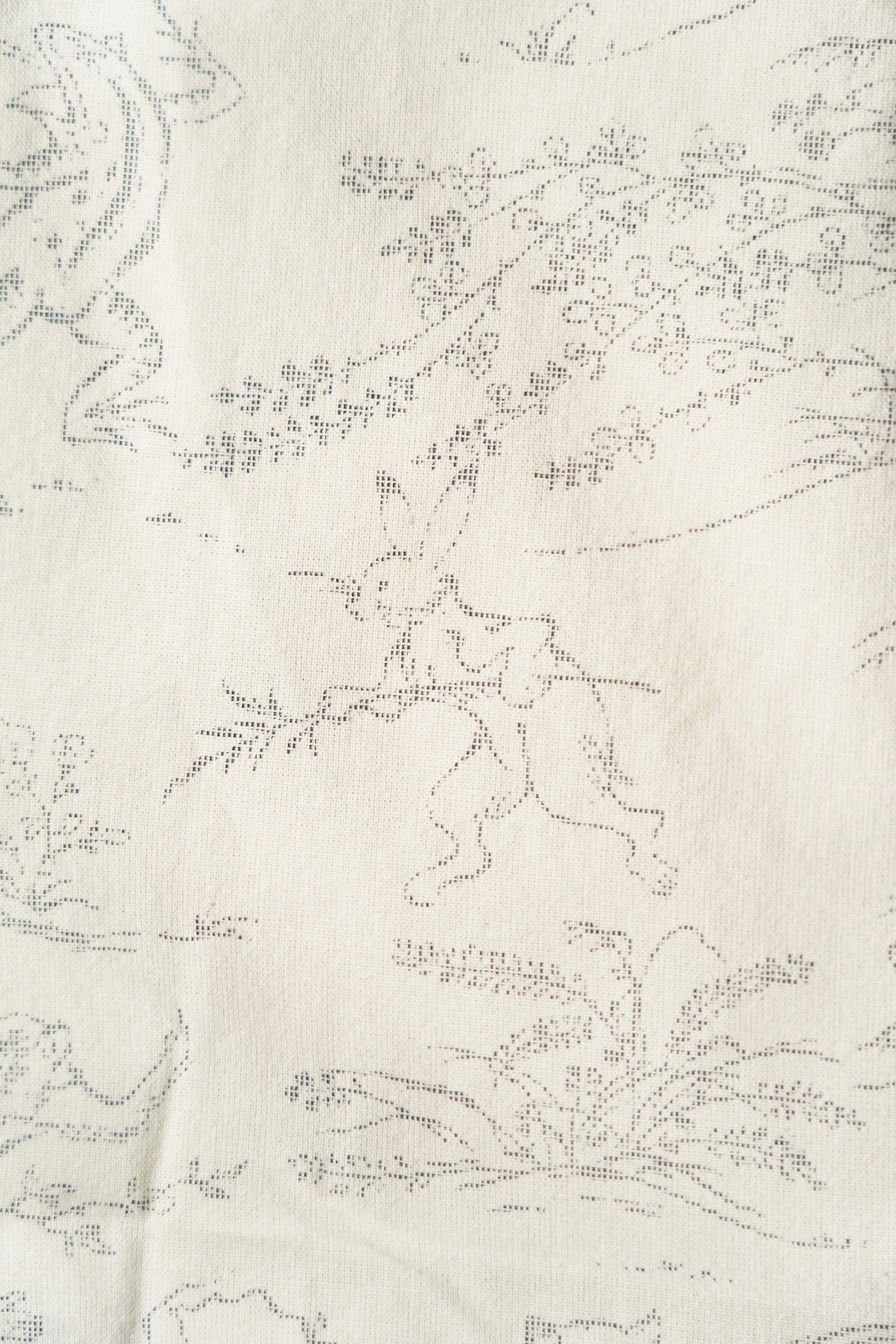 Studio D'Artisan 5736 "Choju-giga" Open Collar Shirt - Ivory