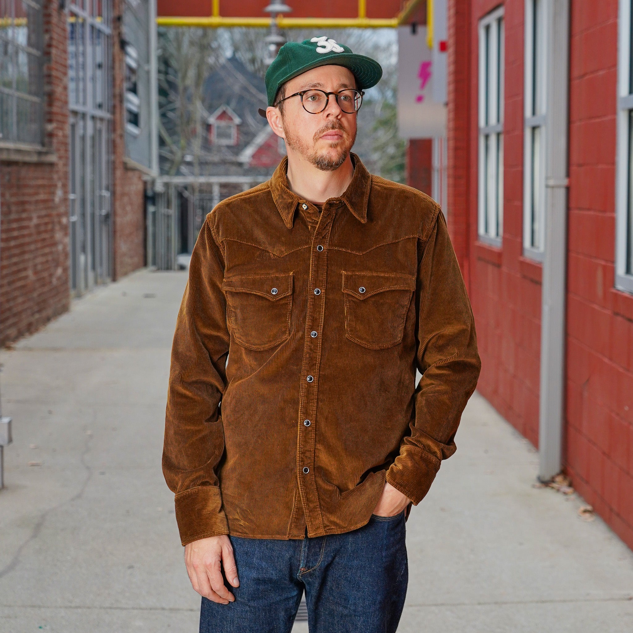 Freenote Cloth Calico Western Shirt - Gold Corduroy