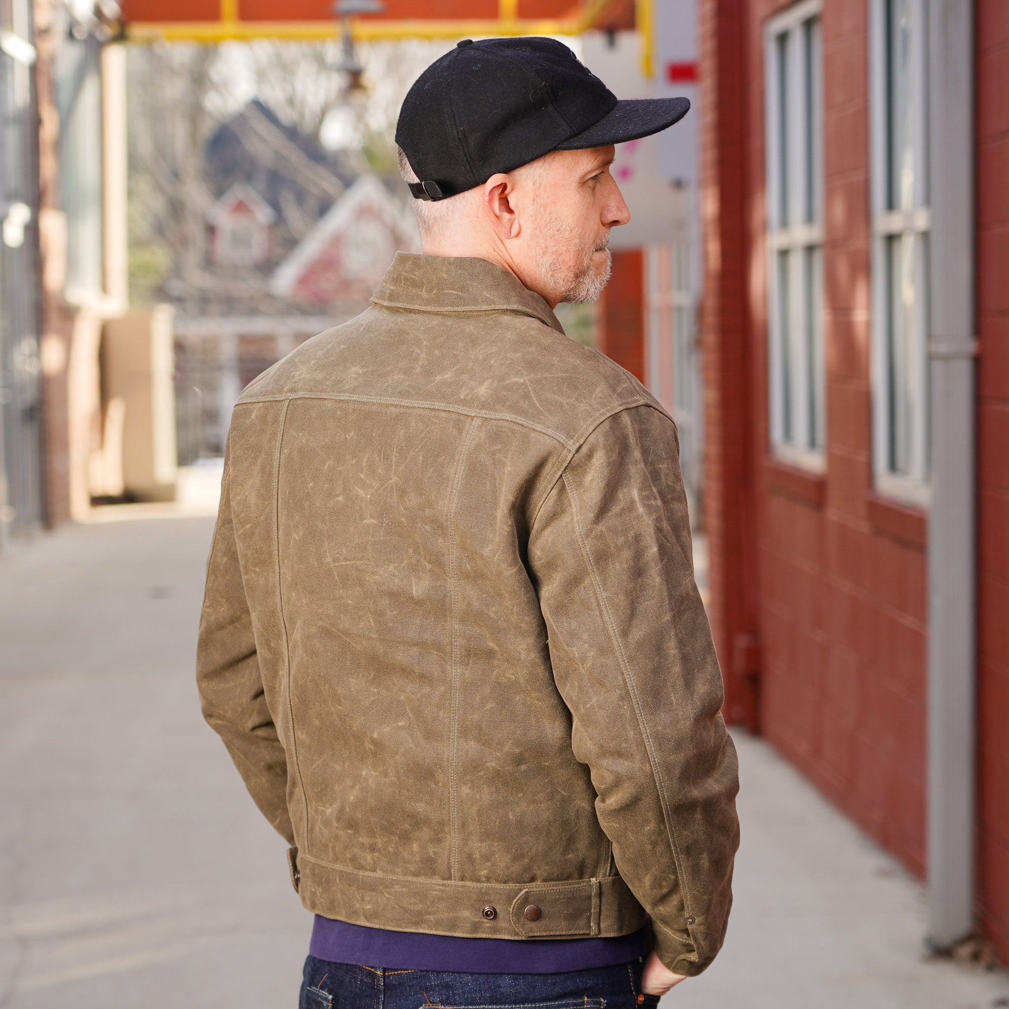 Freenote Cloth Faro 20oz Waxed Canvas Jacket - Tobacco / Red Plaid