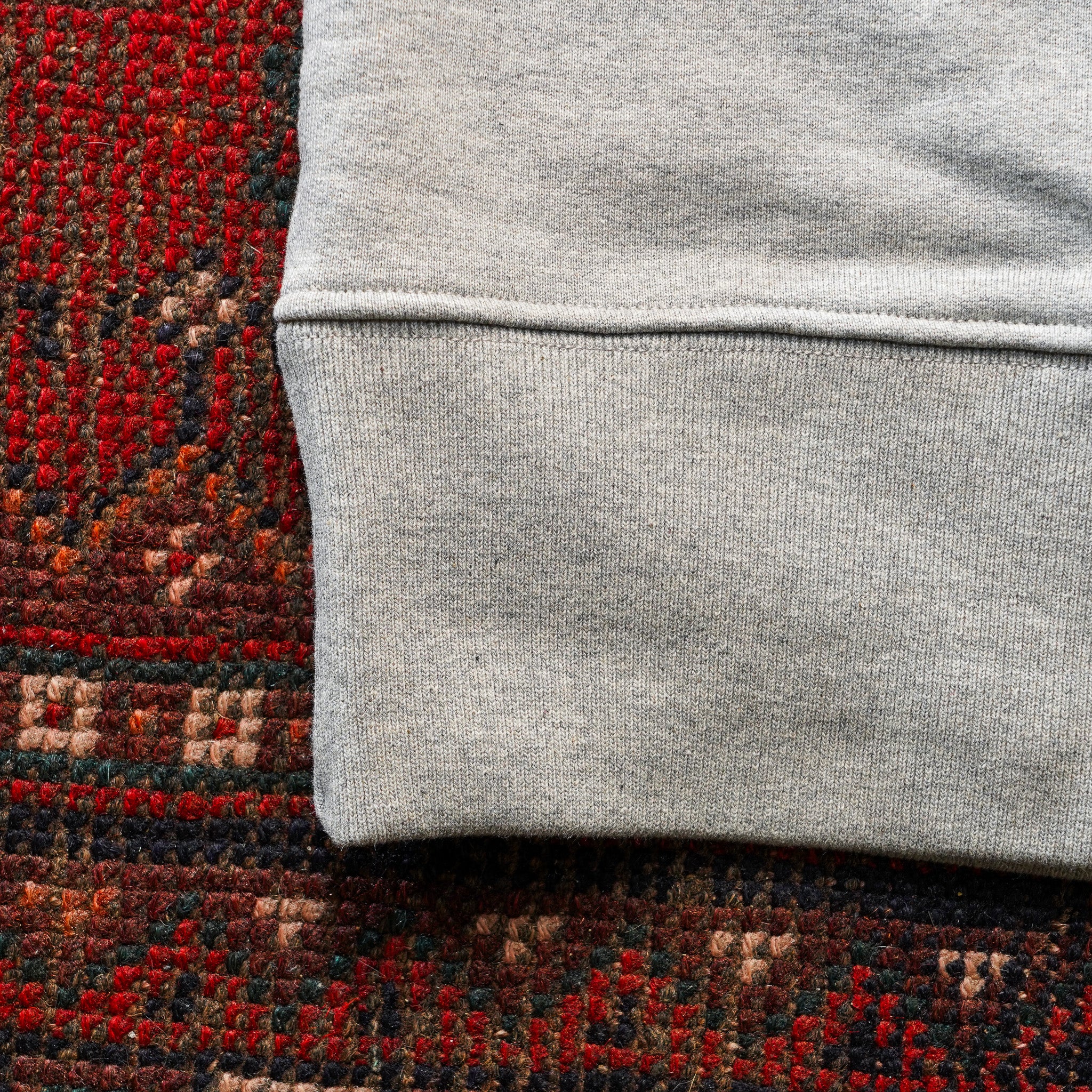 Merz b. Schwanen 3S48 Loopwheeled Classic Fit Heavyweight Sweatshirt - Grey Melange