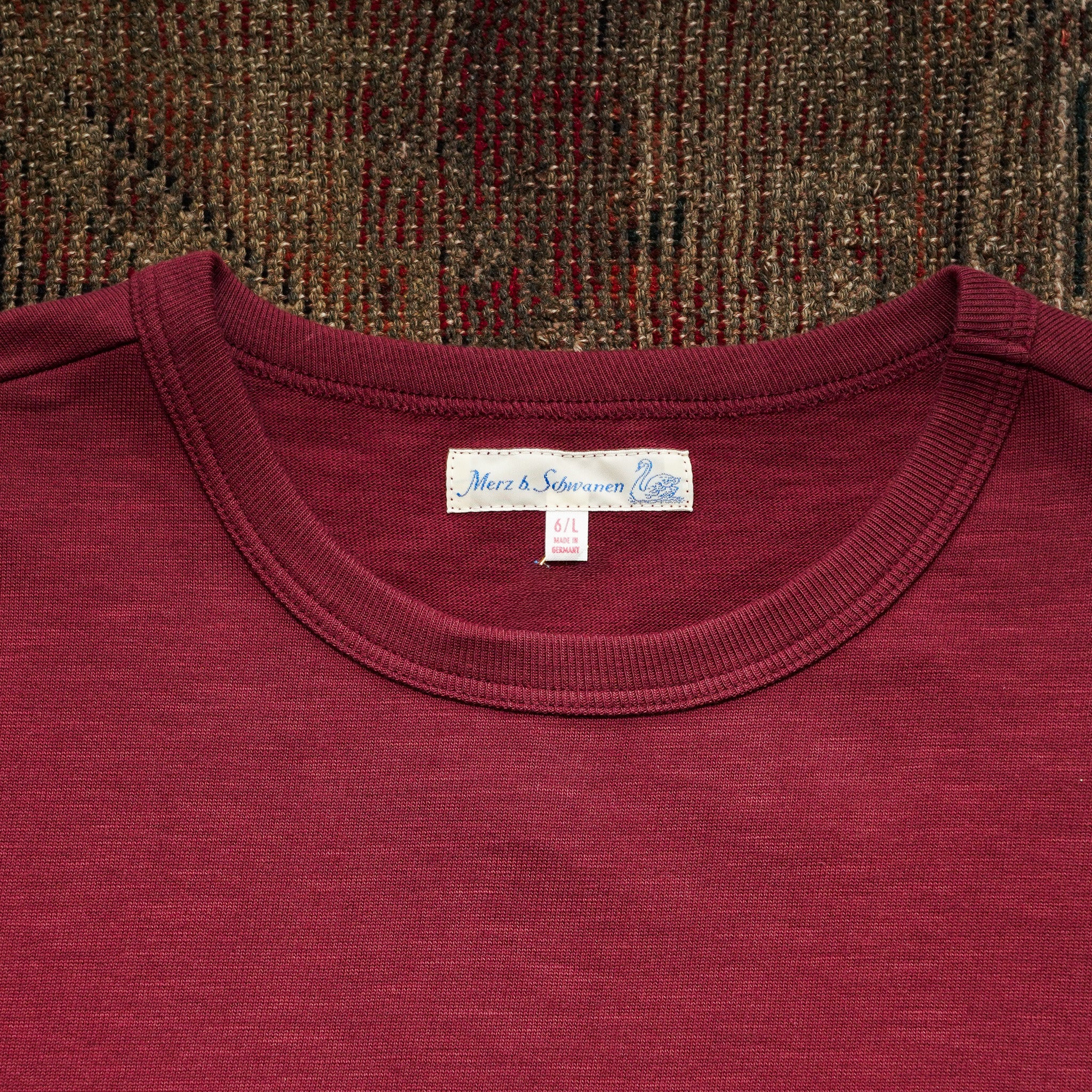 Merz b. Schwanen 2S14 Loopwheeled Relaxed Fit Heavyweight T-Shirt - Burgundy
