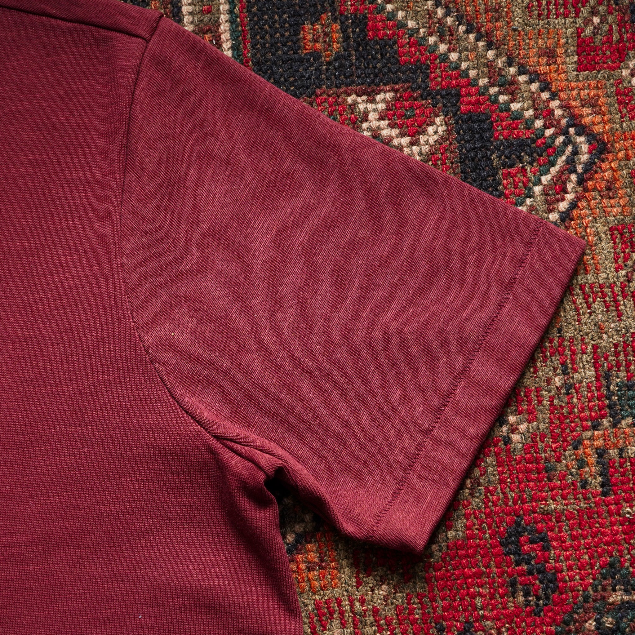 Merz b. Schwanen 2S14 Loopwheeled Relaxed Fit Heavyweight T-Shirt - Burgundy