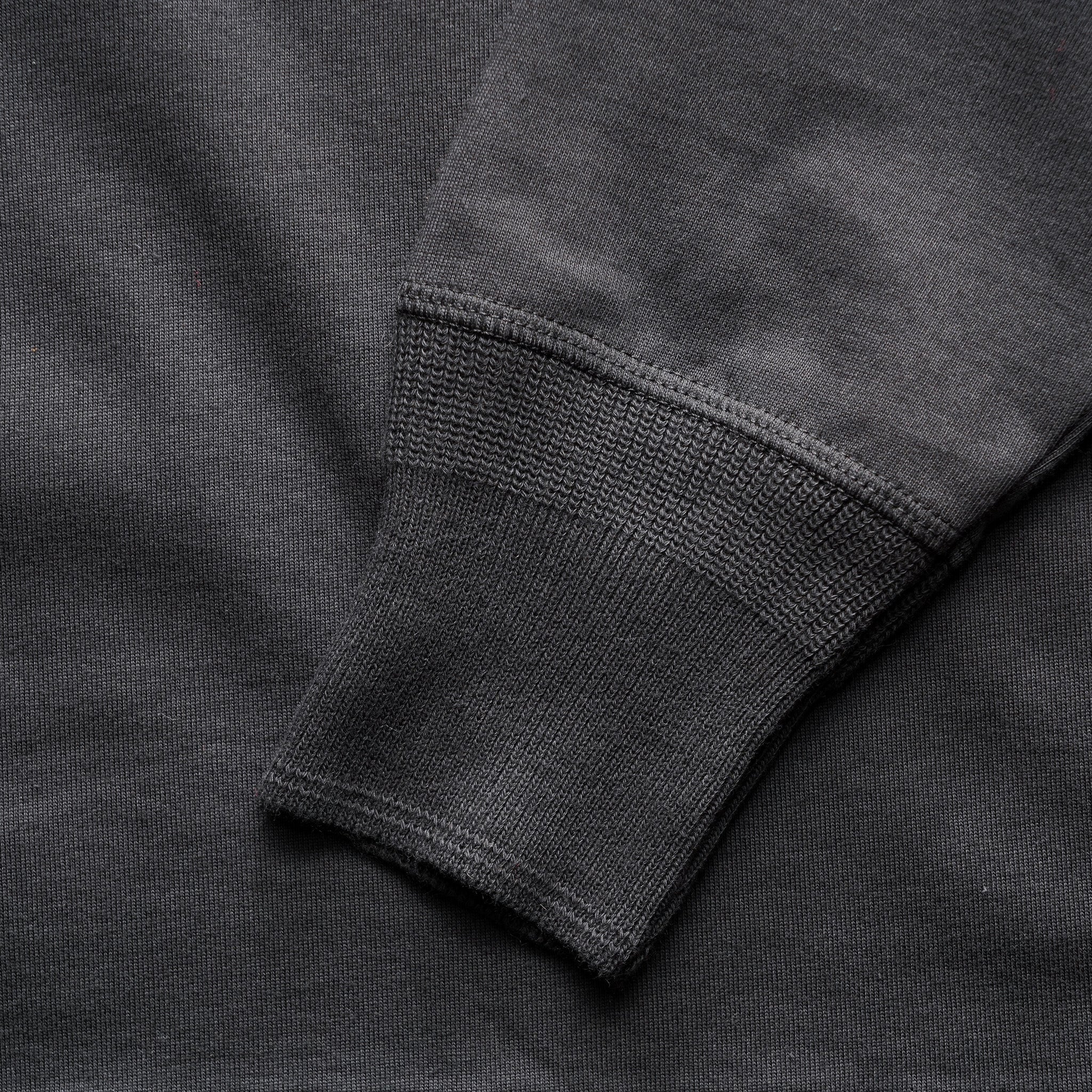Merz B. Schwanen 2M06 Machine Refined Long Sleeve Henley - Charcoal