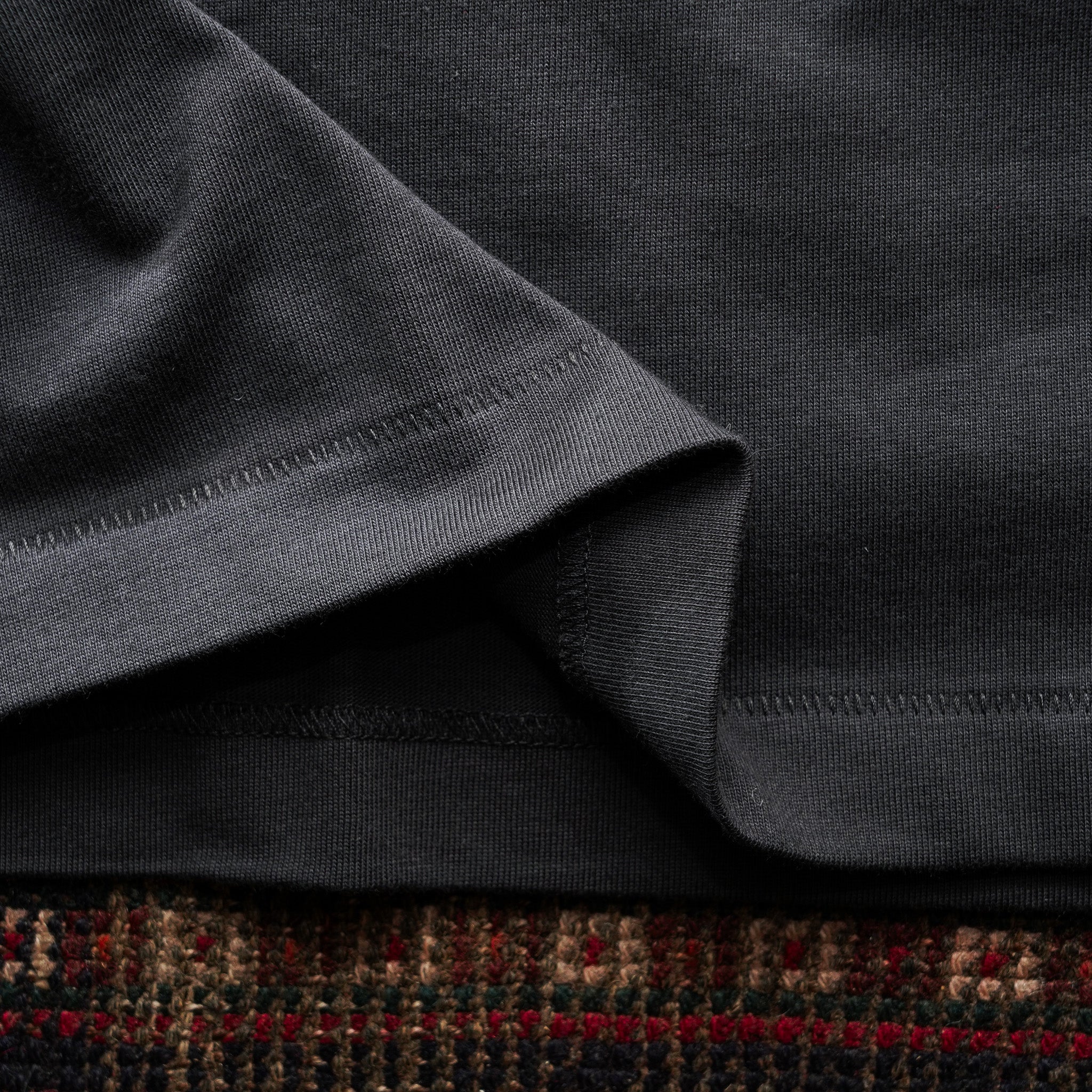 Merz B. Schwanen 2M06 Machine Refined Long Sleeve Henley - Charcoal