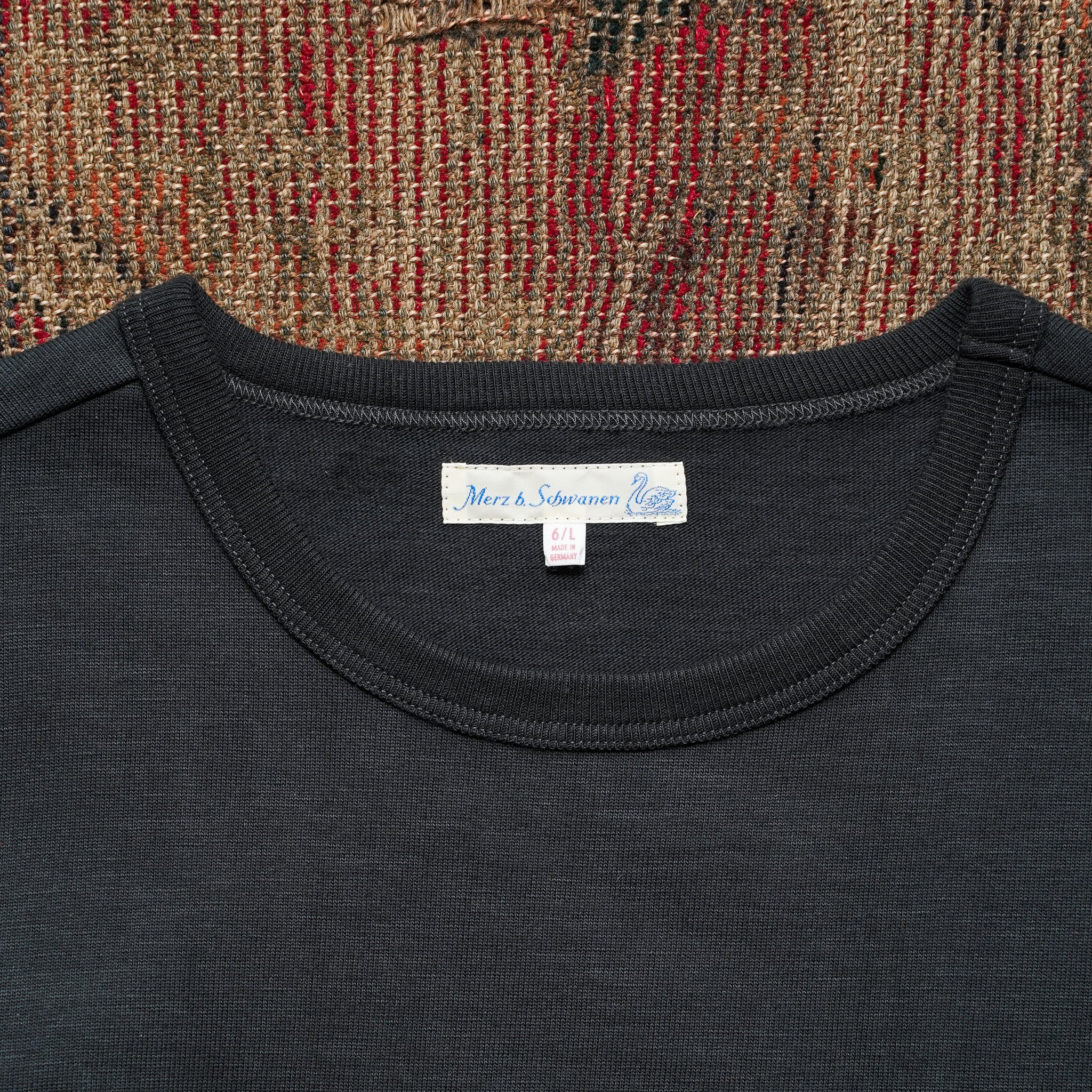 Merz b. Schwanen 2S18 Loopwheeled Relaxed Fit Heavyweight Longsleeve - Charcoal