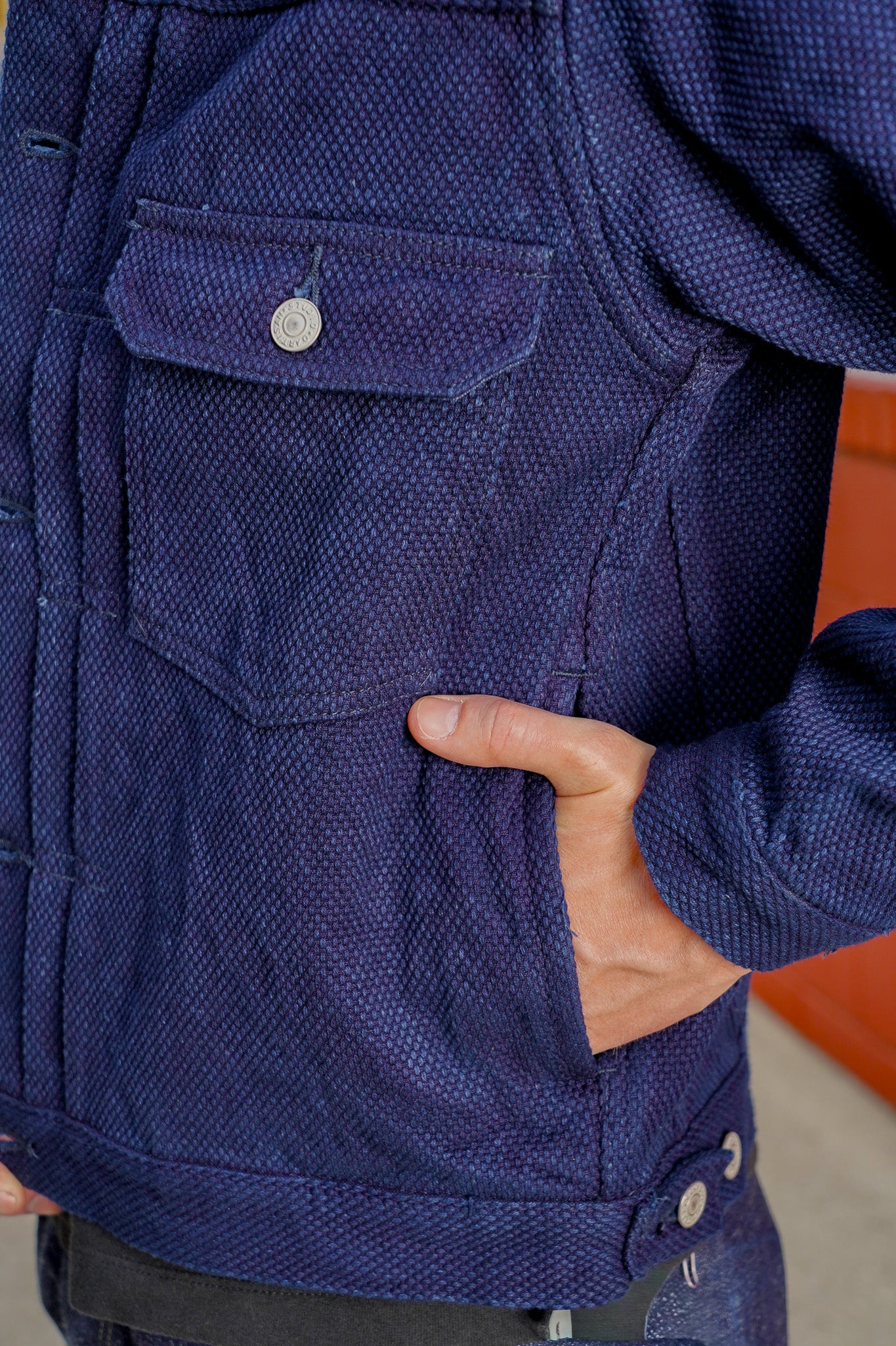 Studio D'Artisan 4619 Selvedge Sashiko Type II Jacket - Indigo
