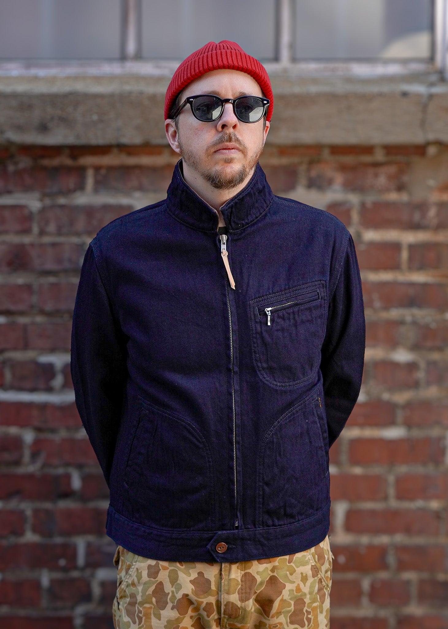 Iron Heart IHJ-143-IND 12oz Kersey Work Jacket - Indigo/Black